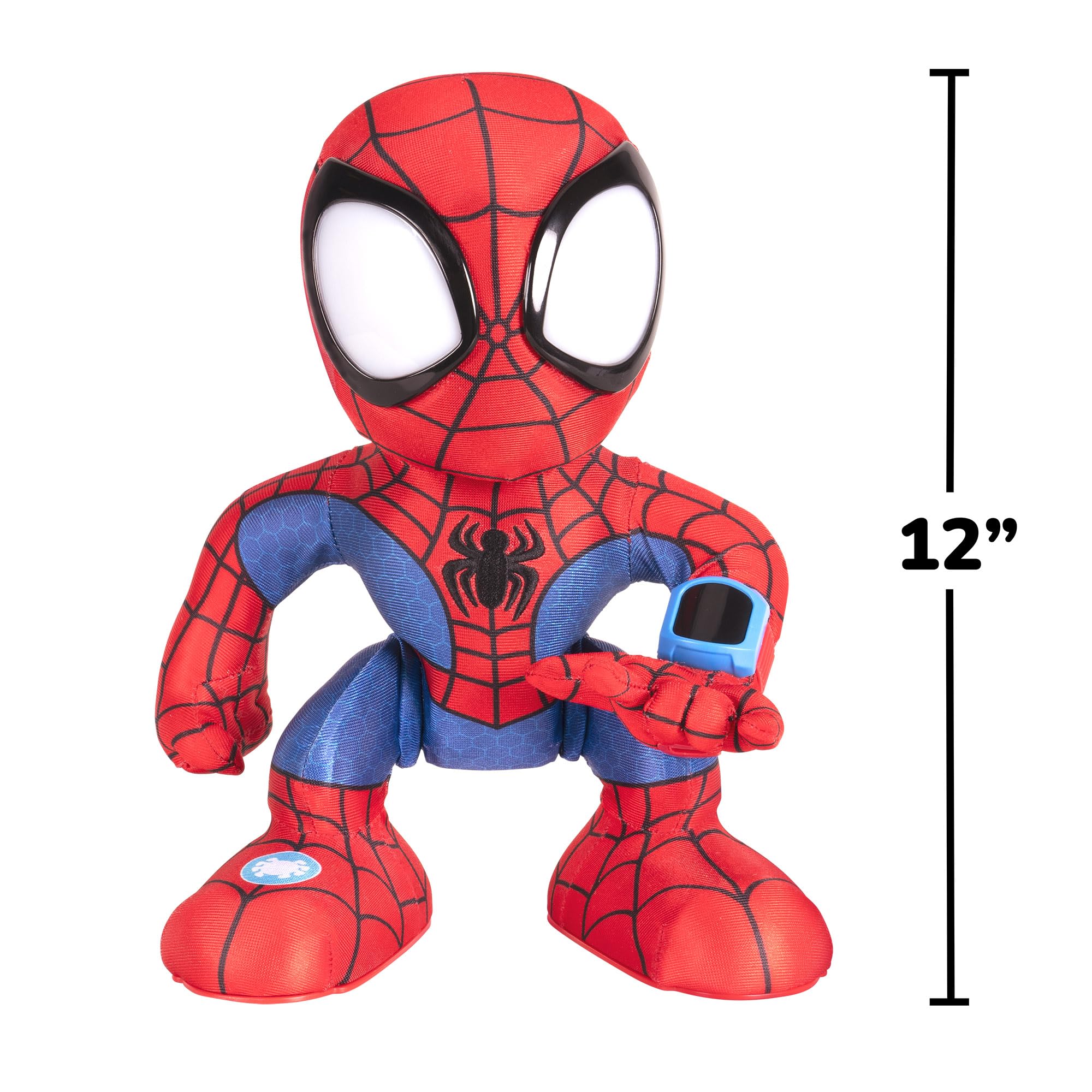 Marvel's Spidey and His Amazing Friends Amazing Flip Spidey - 12-Inch Animatronic Plush with Lights, Sounds & Web Darts 7