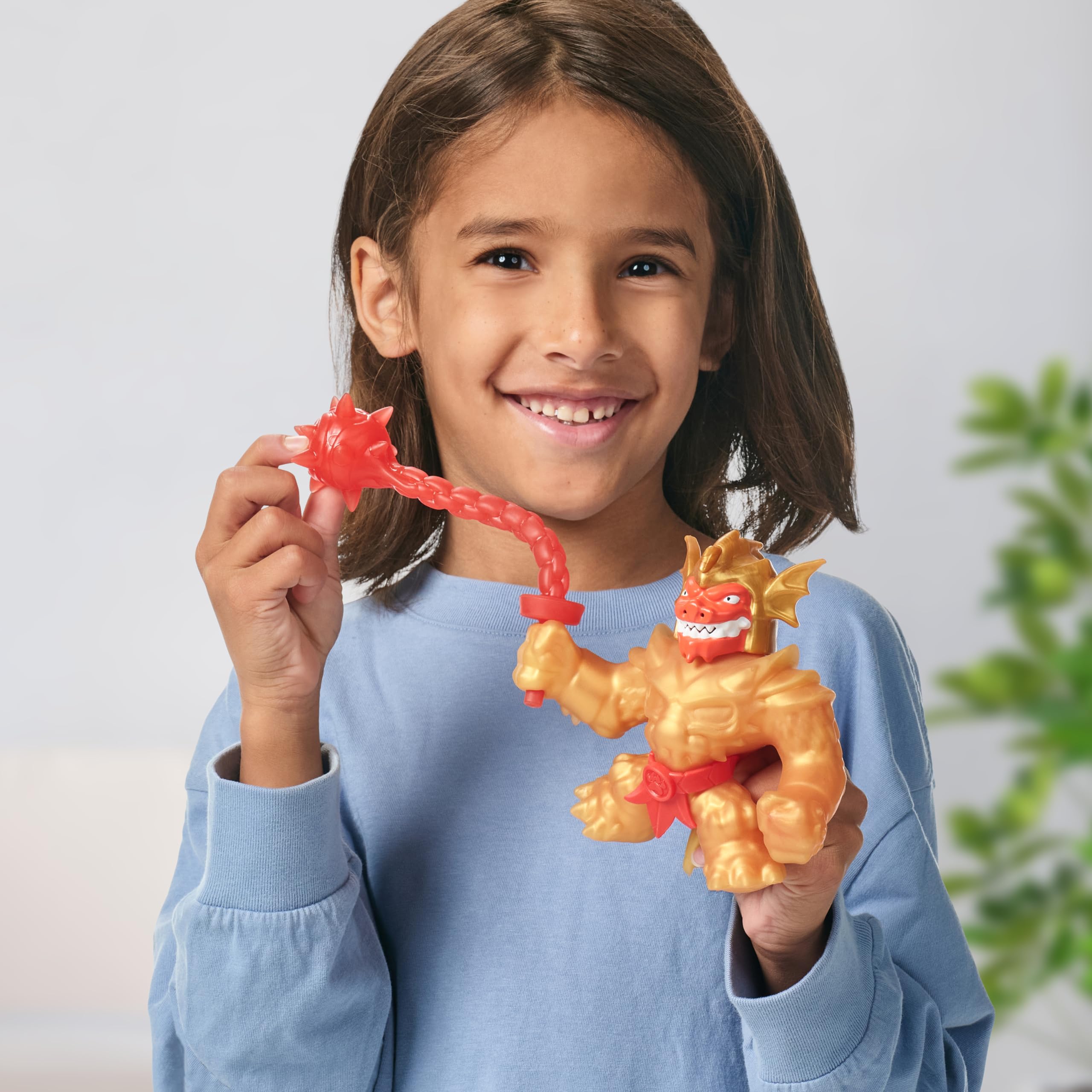 Heroes of Goo Jit Zu Stretch Strikers Deluxe Hero Pack Blazagon - Stretchy Action Figure with 20+ Battle Sounds | 5.5-Inch 3