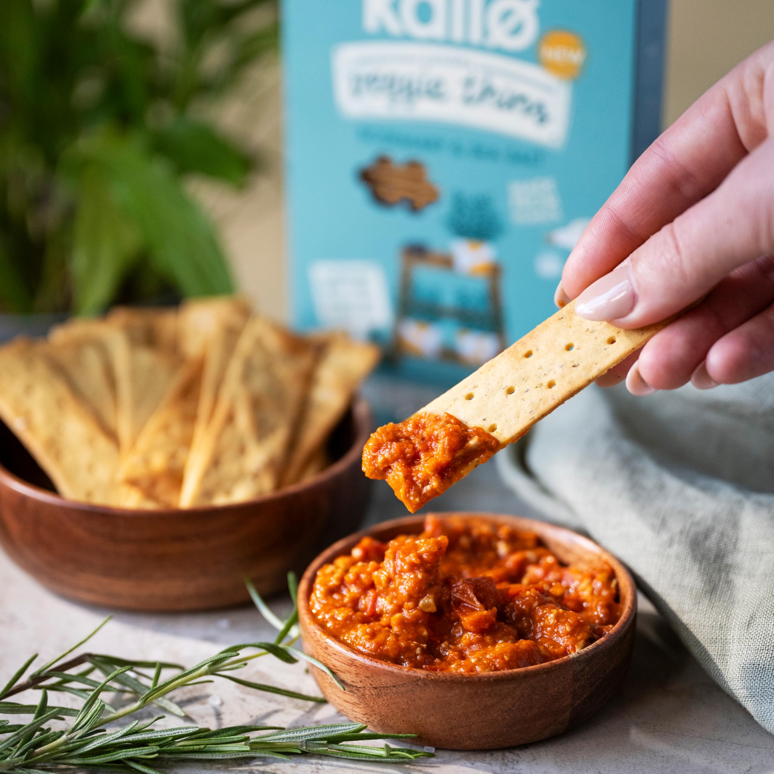 Kallo Rosemary & Sea Salt Chickpea Veggie Thins | Gluten-Free High Fibre Snack 4