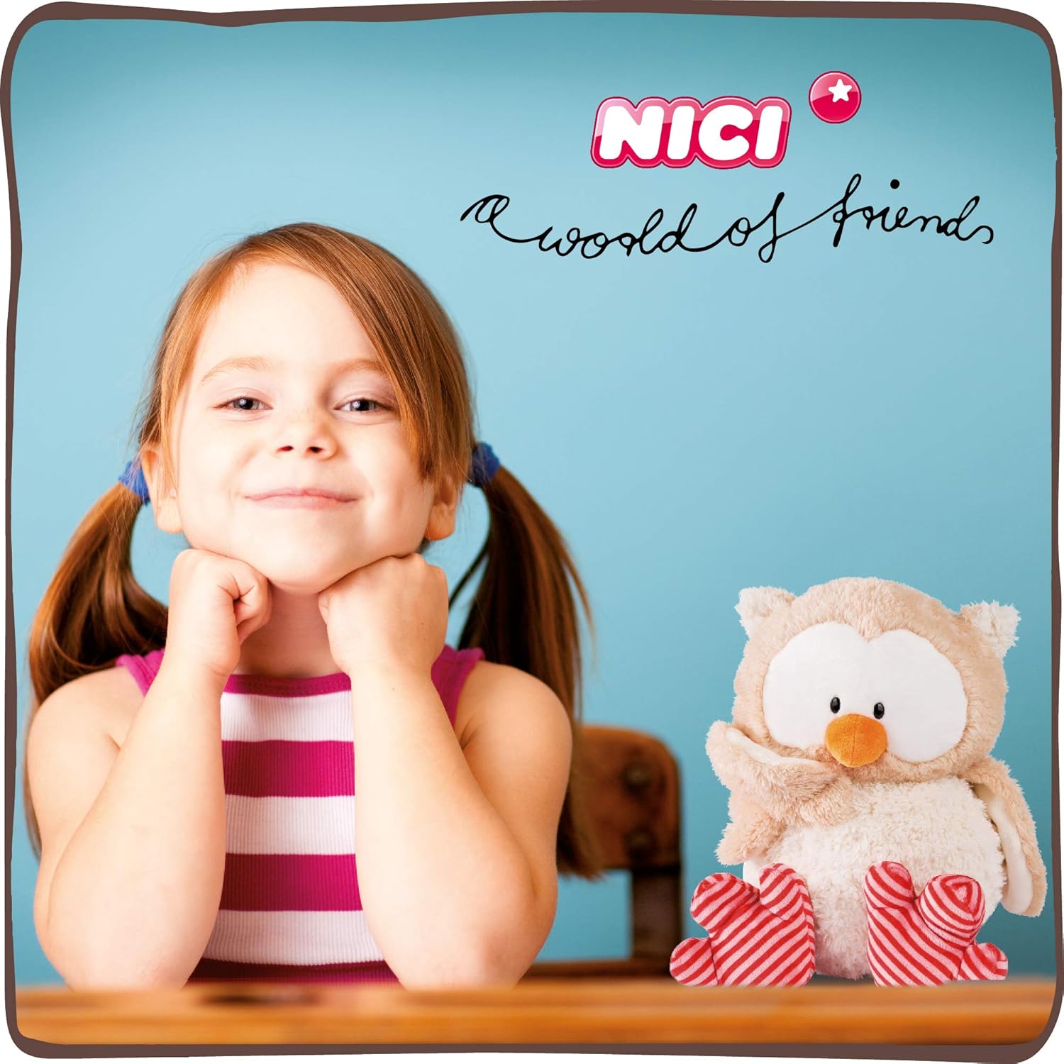 NICI Owluna Cuddly Toy with Turnable Head - 50cm Plush Owl Stuffed Animal