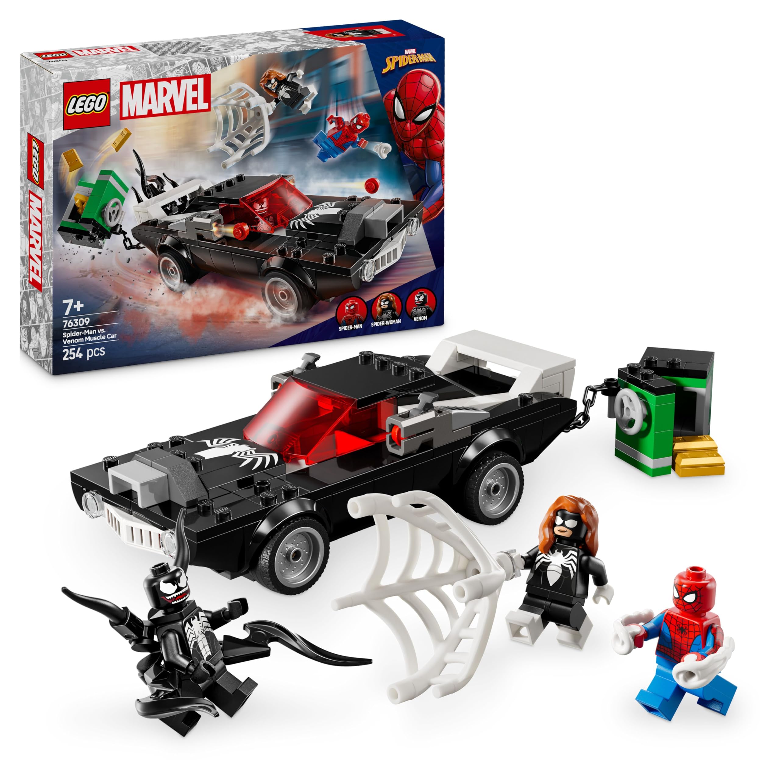 LEGO Marvel Spider-Man vs. Venom Muscle Car Building Set 76309 | Ages 7+