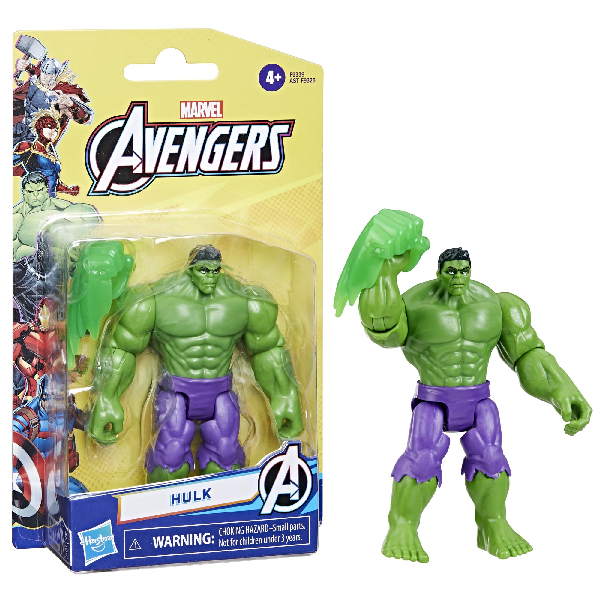 Marvel Avengers Epic Hero Series Hulk Deluxe Action Figure - 4-Inch Poseable Figure with Smash Fist Accessory 3