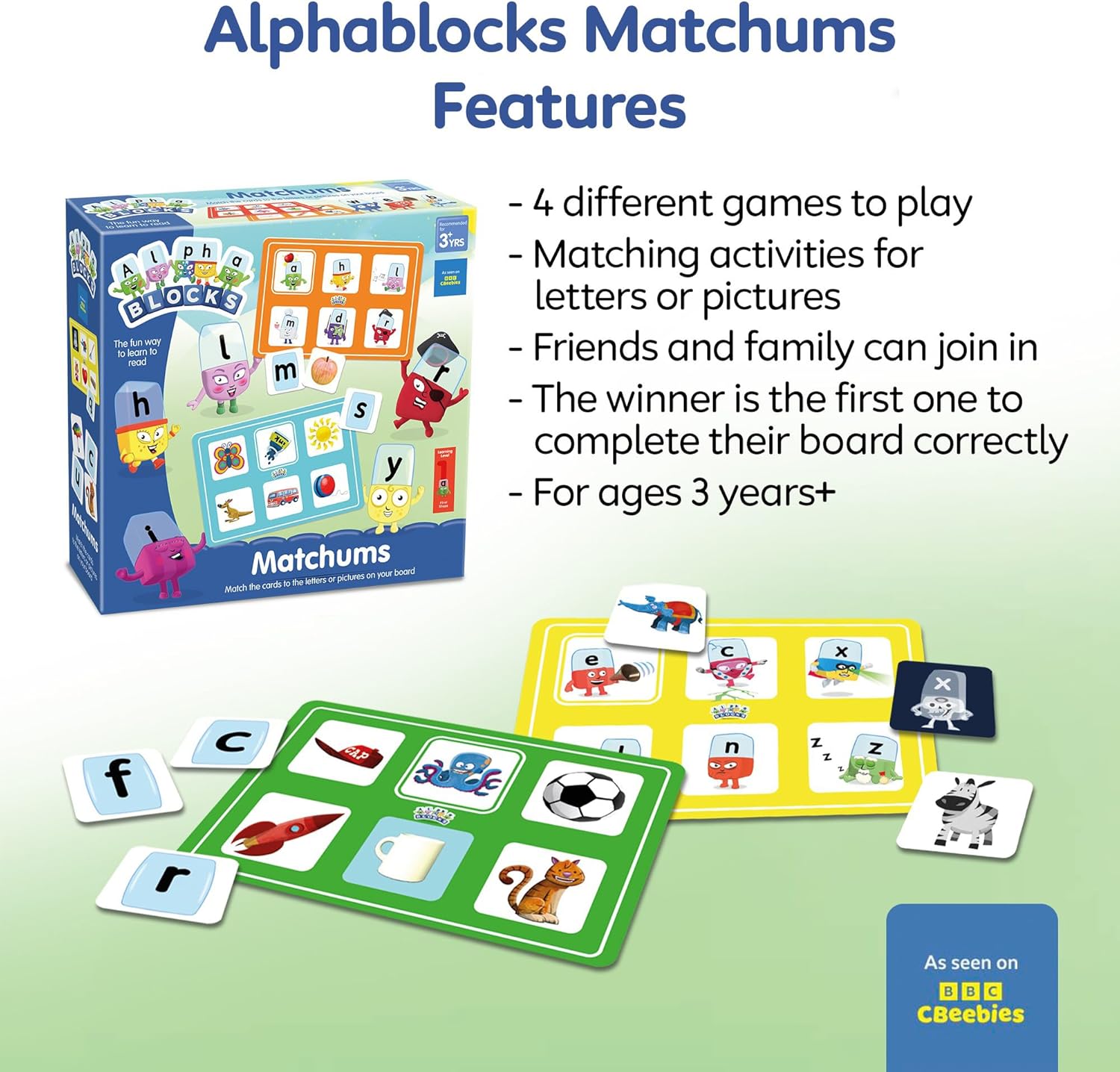 Alphablocks Matchums Learning Game - Match Letter and Picture Cards for Early Literacy 5