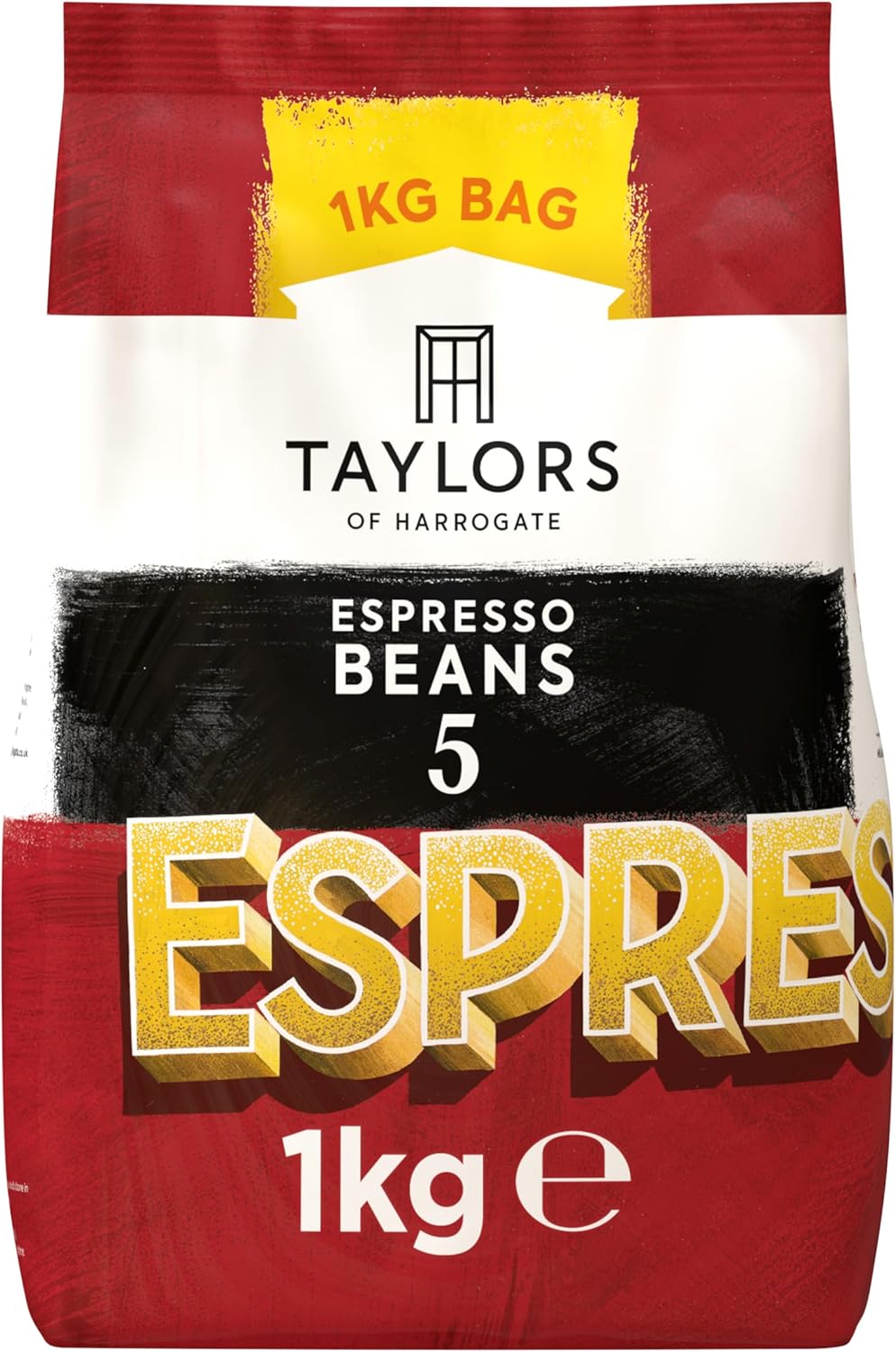 Taylors of Harrogate Espresso Beans, 1kg - Whole Roasted Arabica Coffee