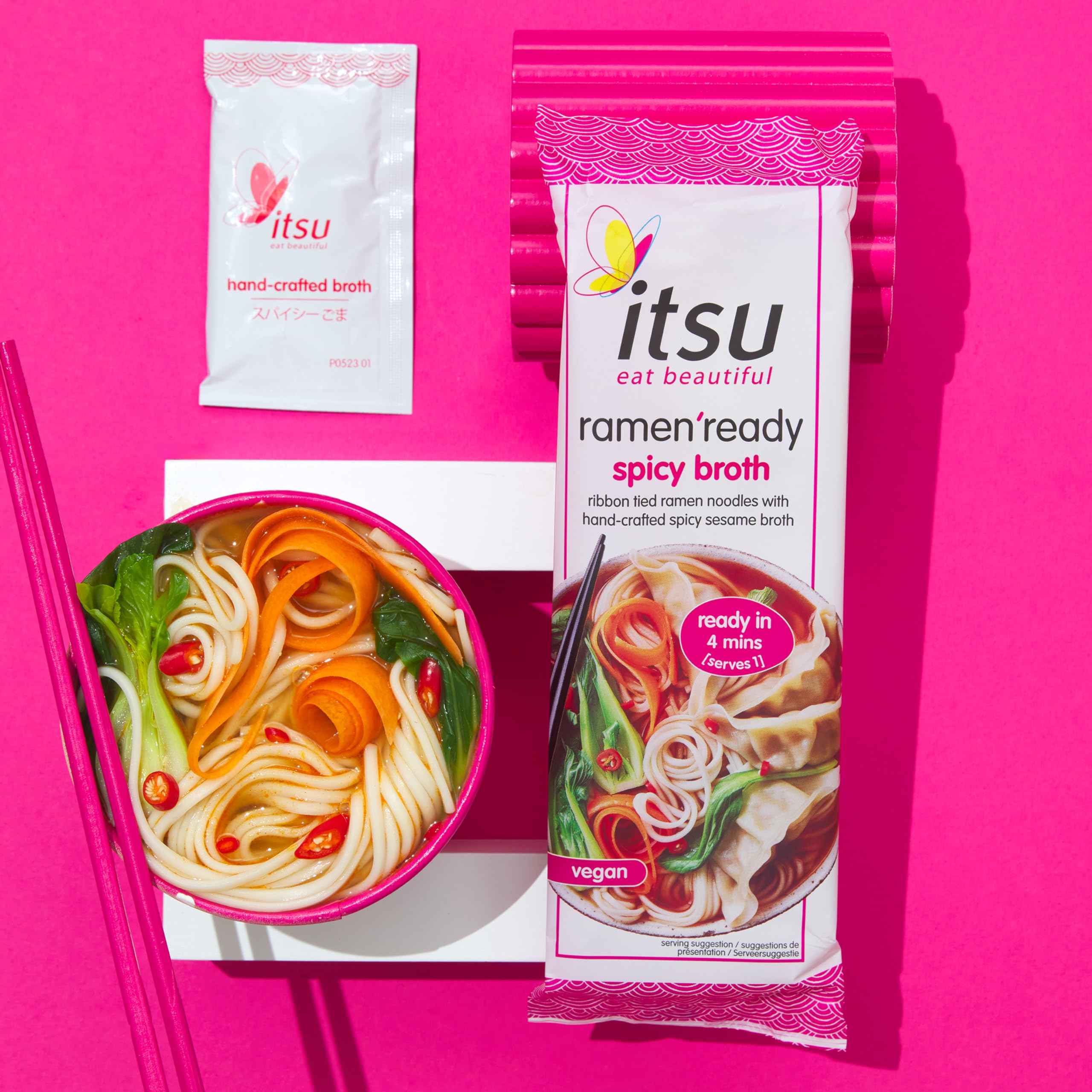 Itsu - Ramen Ready Noodles 86g | Original Spicy Broth | Authentic Japanese Flavor | Pack of 6 5