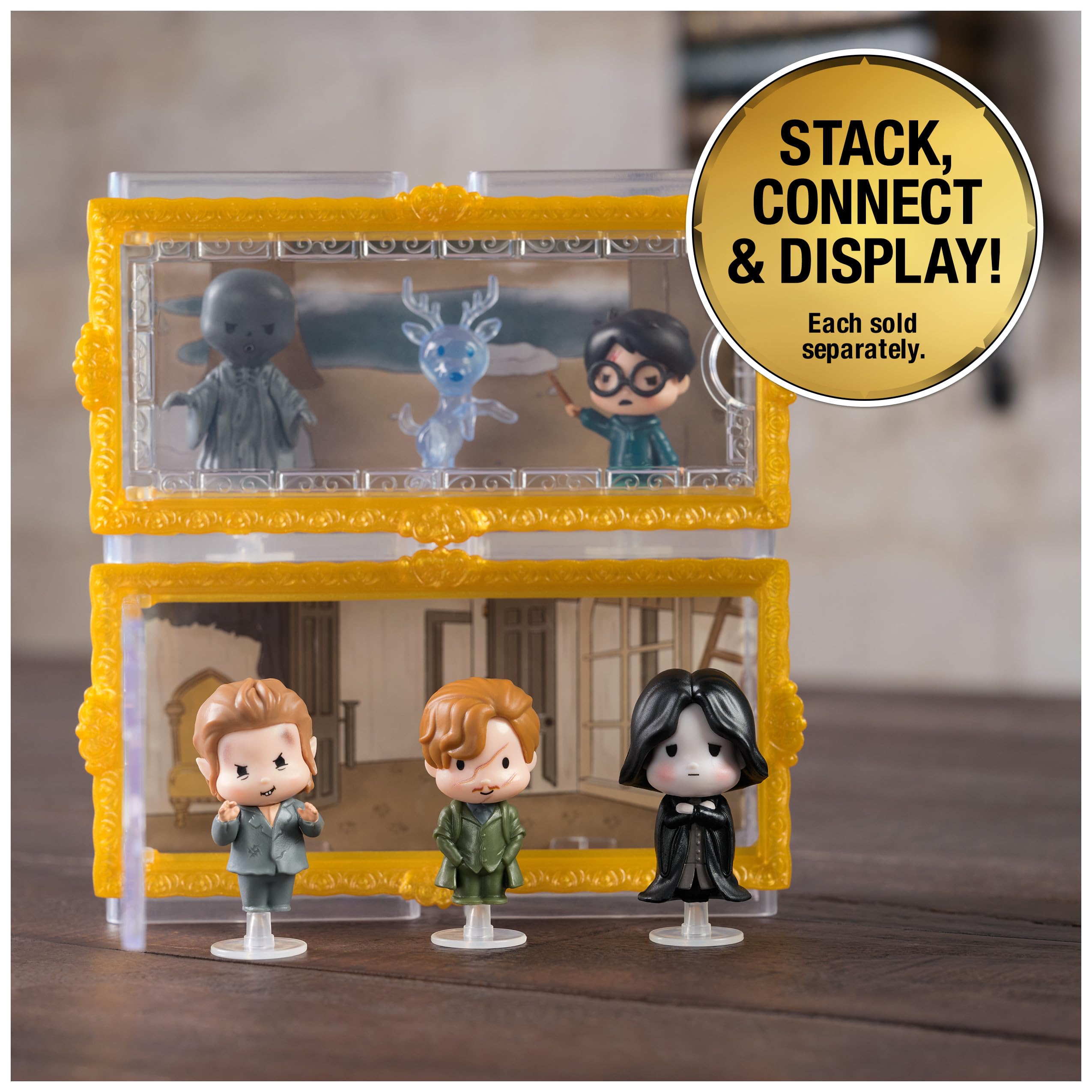 Wizarding World Harry Potter Micro Magical Moments Year 3 Figure Set - Remus Lupin, Severus Snape & Peter Pettigrew with Display Case 5
