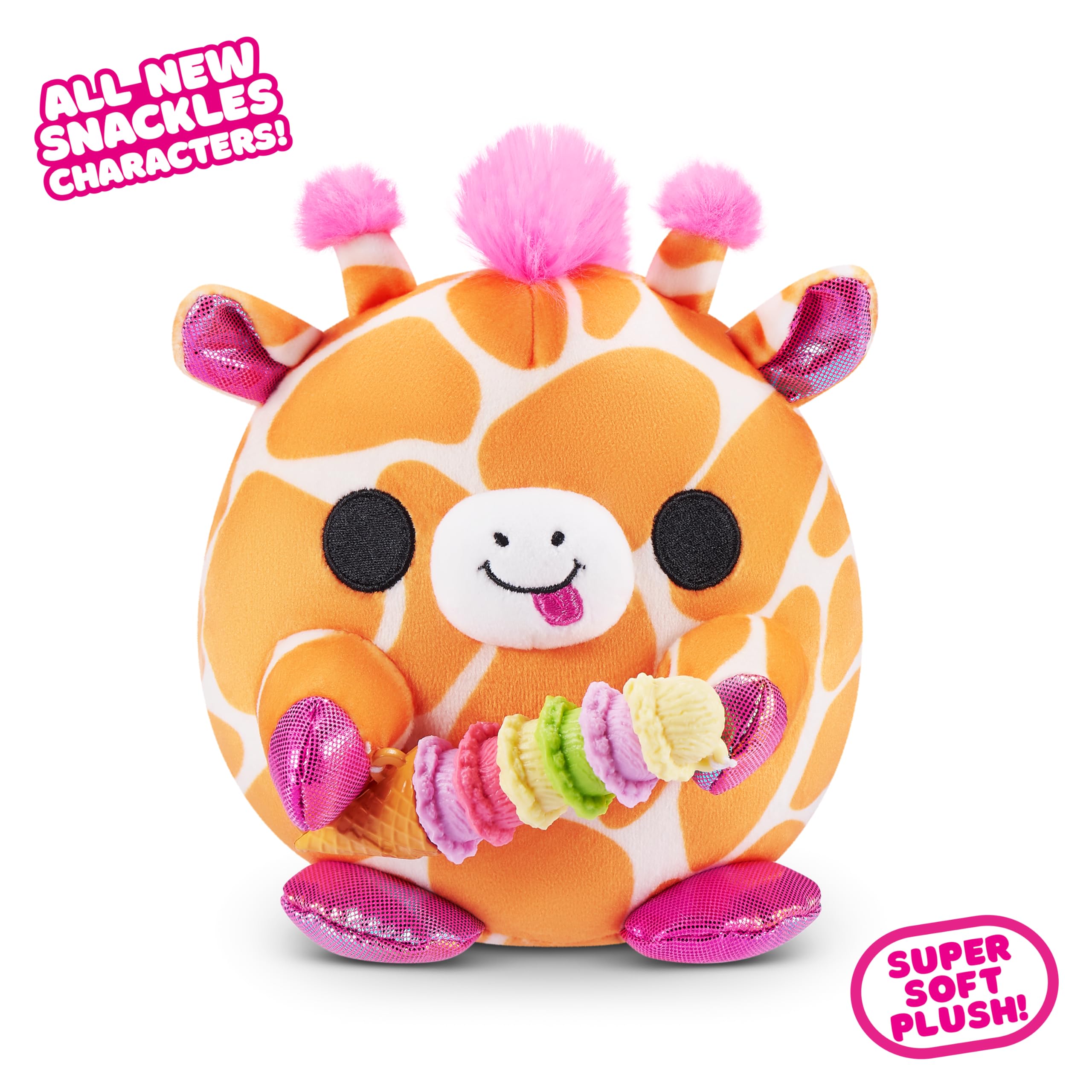Snackles Non-Licensed Series 1 - 5-inch Super-Soft Plush Collectible with Snack Accessory 3