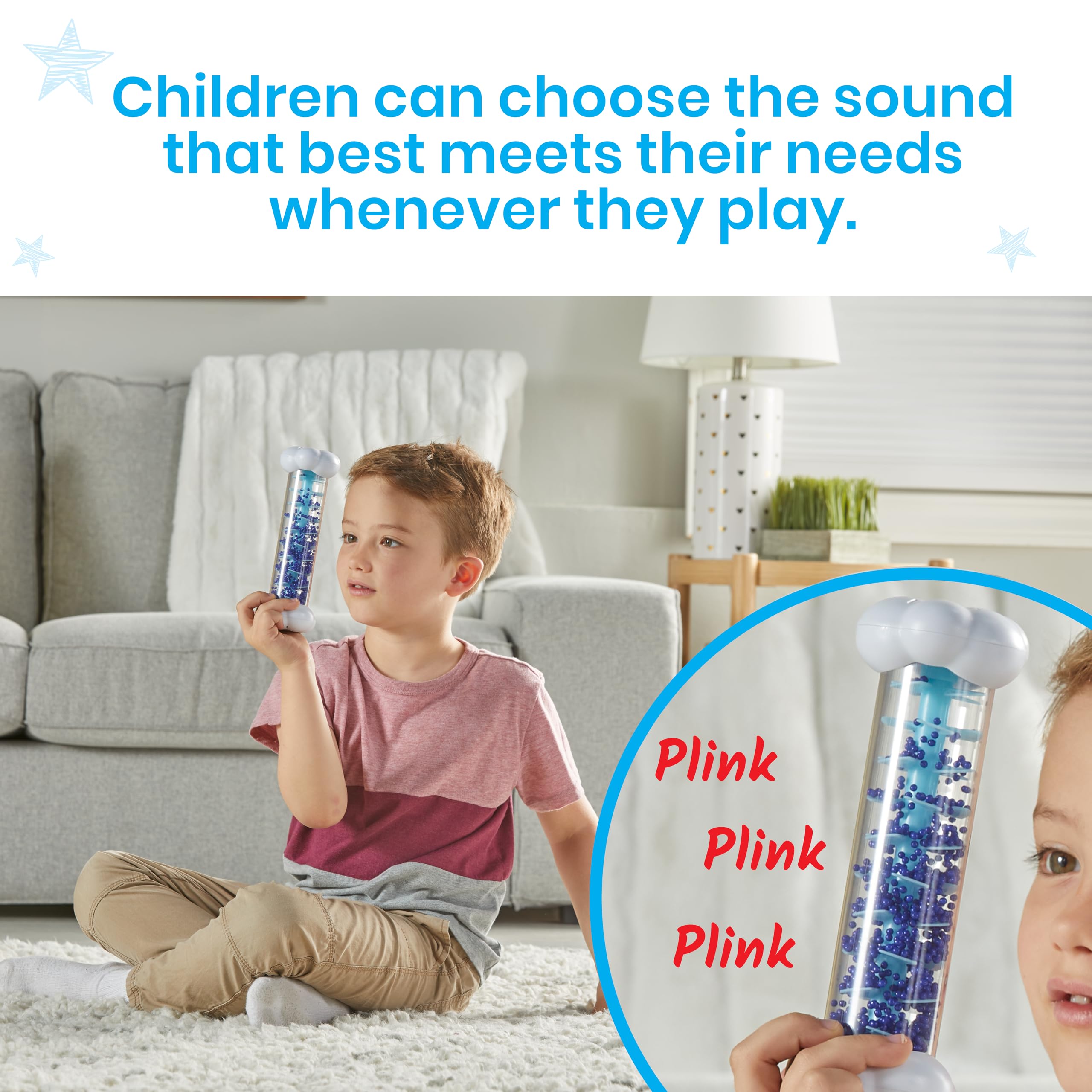 Learning Resources Sounds of Rain Sensory Tubes - 3 Different Weather Sounds for Sensory Play 5