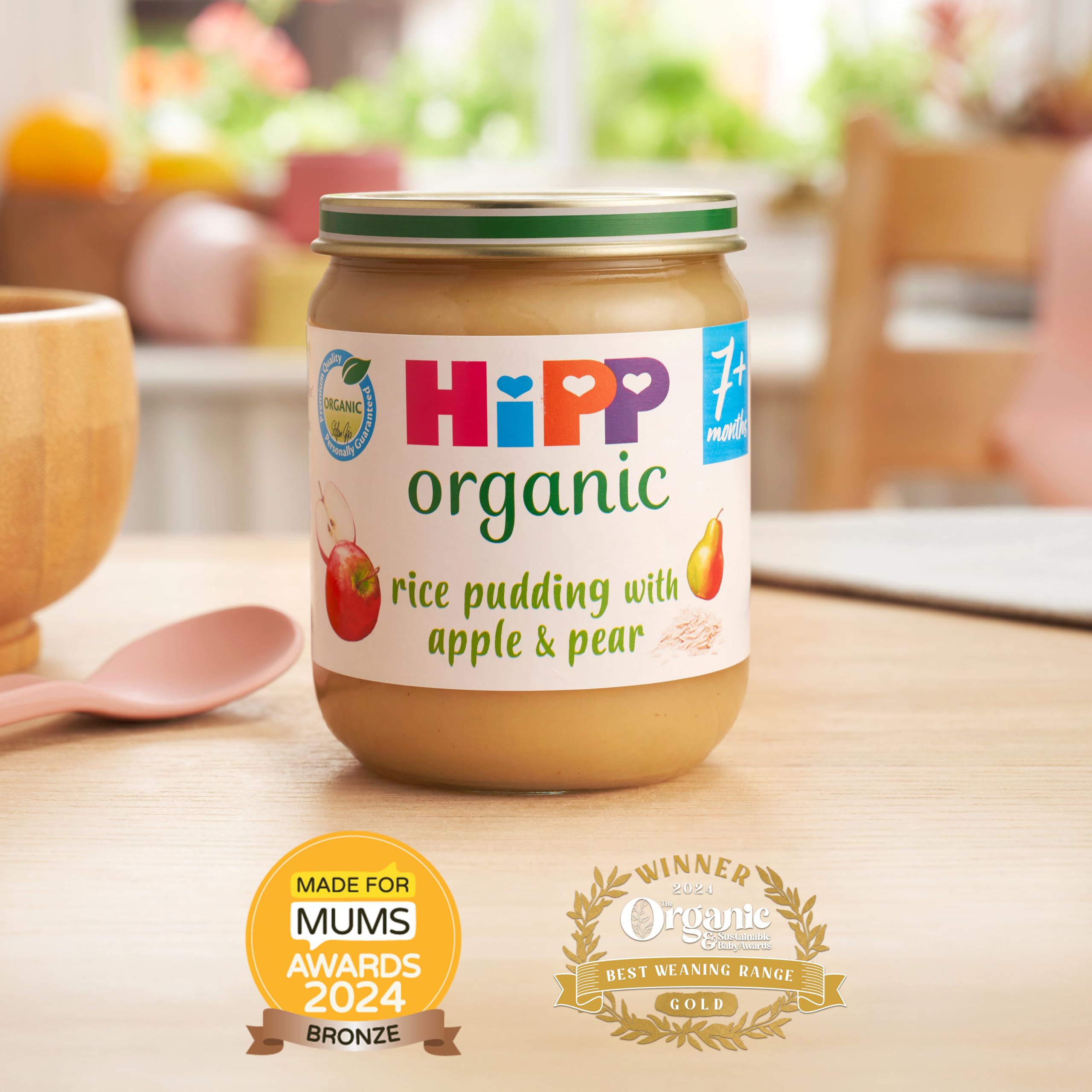 HiPP Organic Rice Pudding with Apple & Pear Baby Food Jar | 7+ Months | 160g