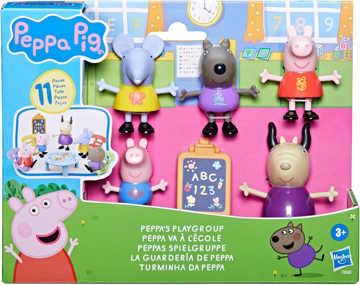 Peppa Pig Playgroup - 5 Figure Playset with Classroom Accessories for Ages 3+ 7