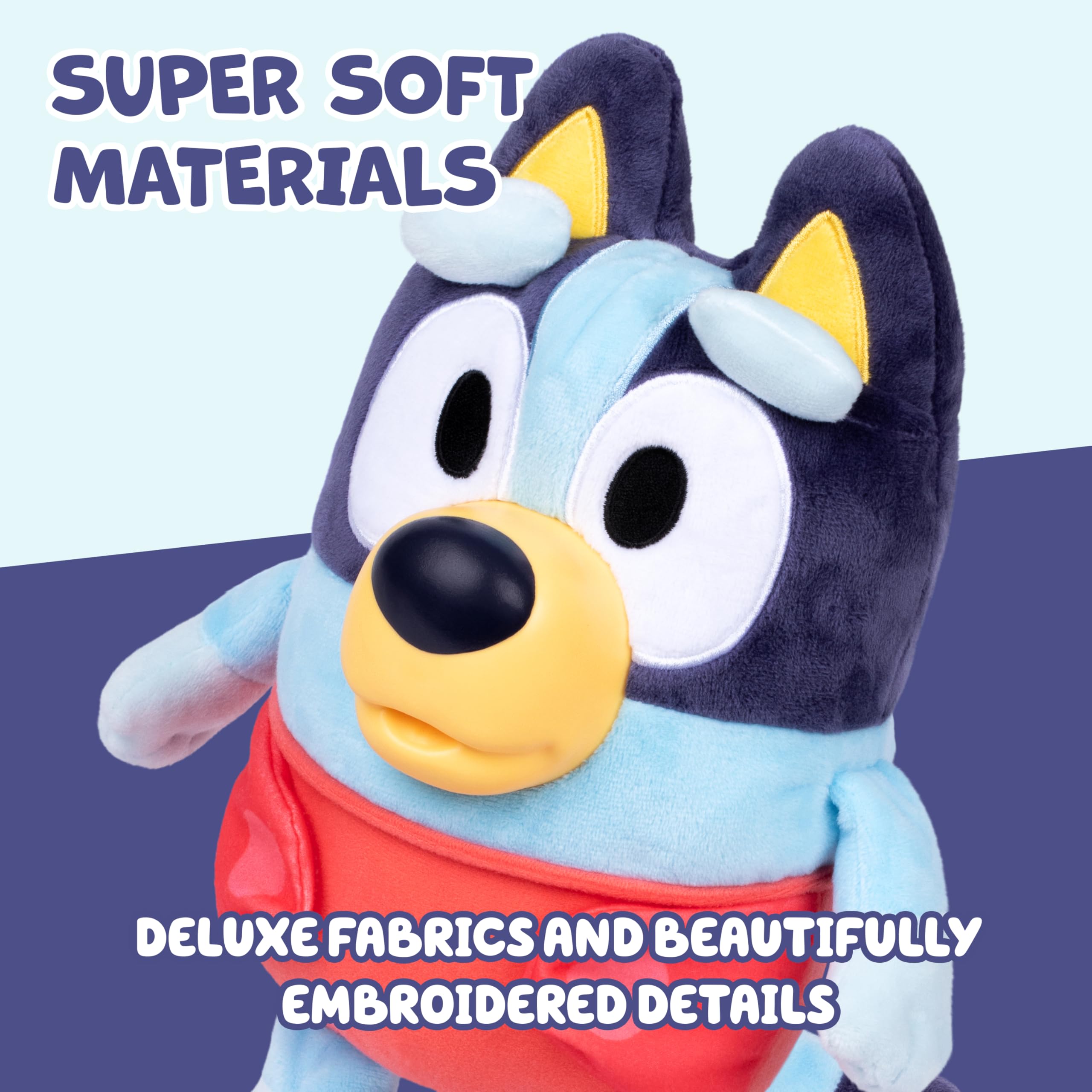 Bluey Cuddle & Care Baby - Interactive Electronic Plush Toy with Sounds & Accessories