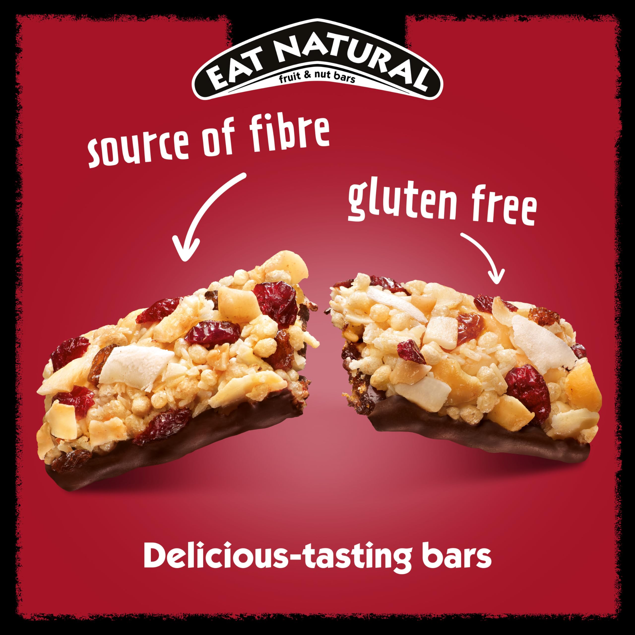 Eat Natural - Dark Chocolate with Cranberries & Macadamias Fruit & Nut Bar (30g) 3