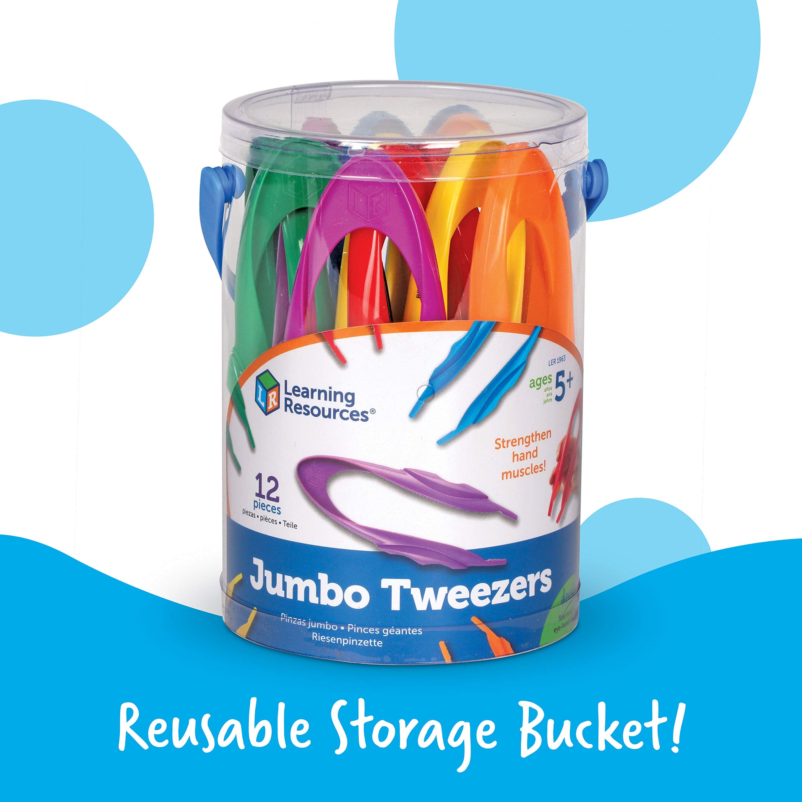Learning Resources Jumbo Tweezers - Educational Fine Motor Skills Toy for Ages 5-9 12
