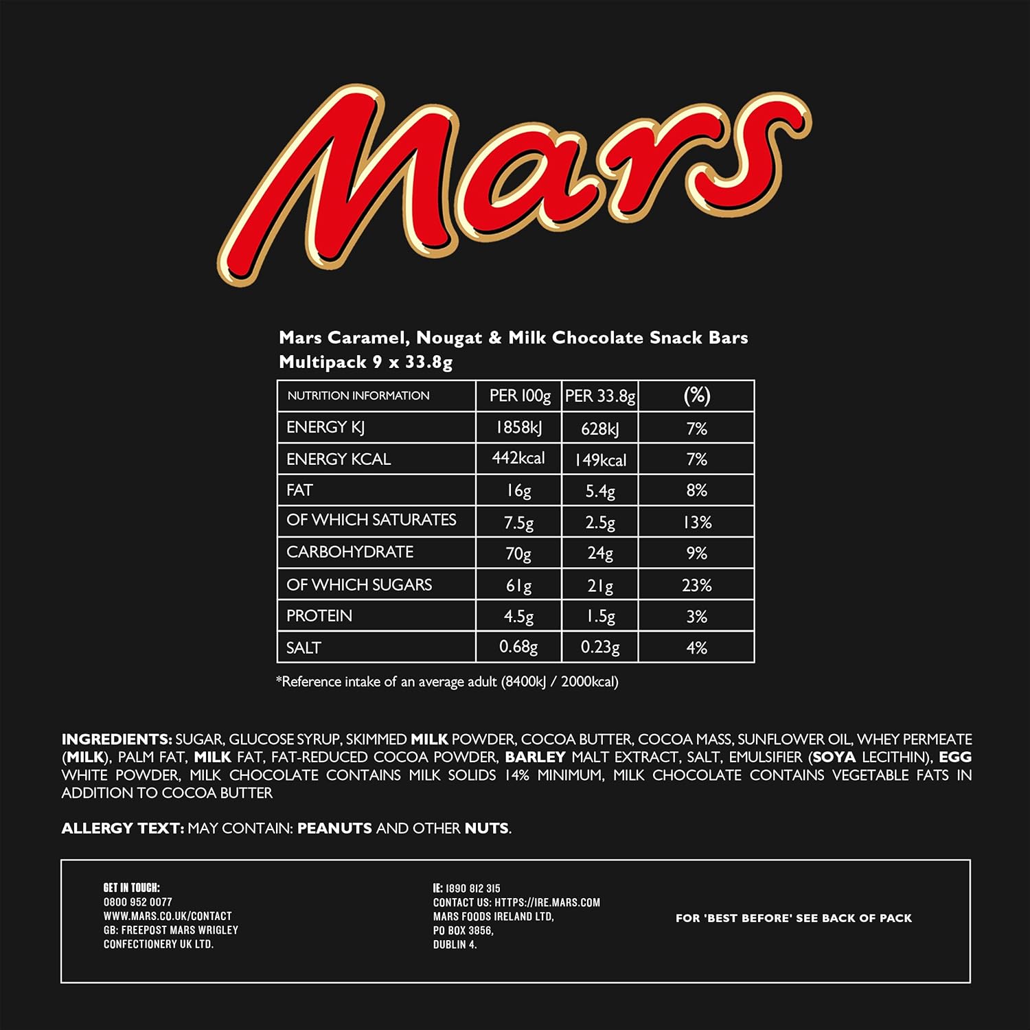 Mars - Chocolate Snack Size Bars Multipack, 8 x 33.8g 4