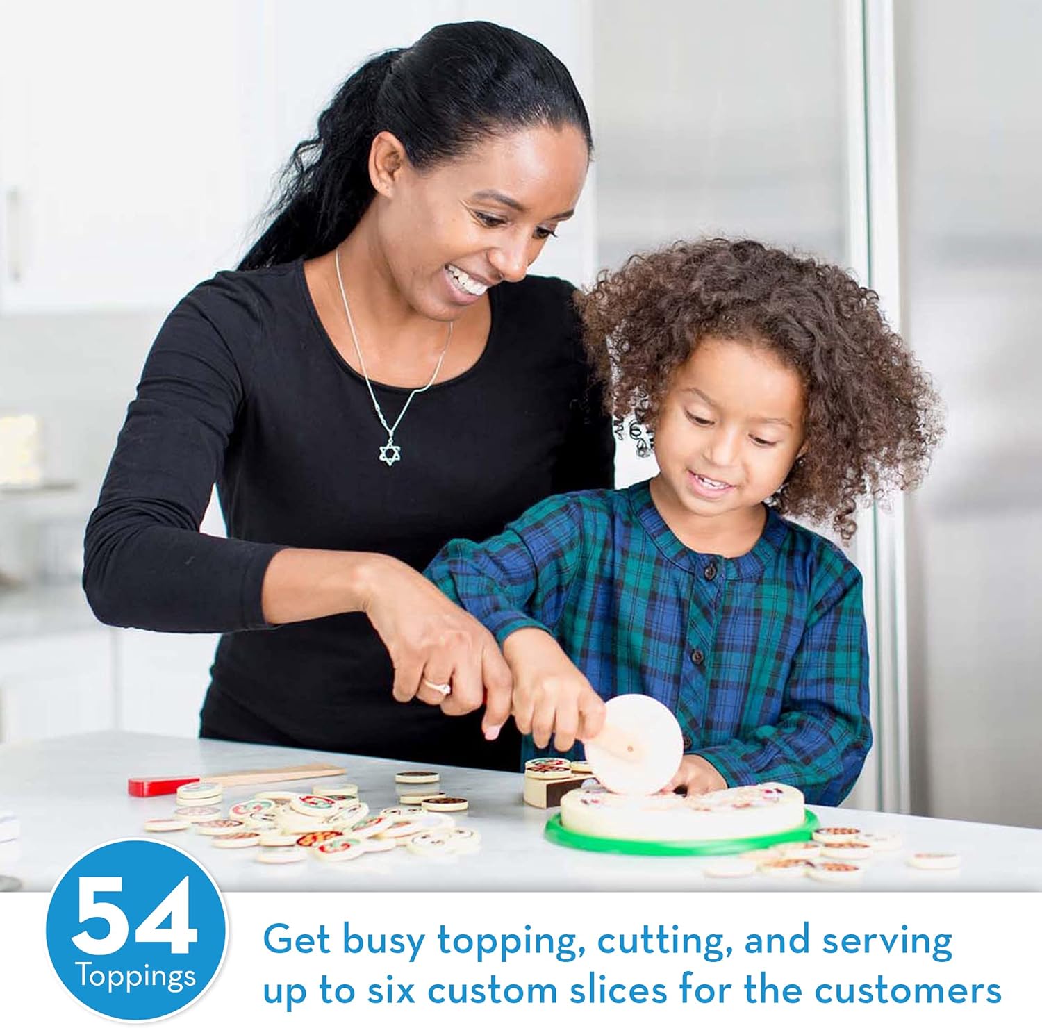 Melissa & Doug Wooden Pizza Party Play Set - Pretend Play Food for Ages 3+ 4