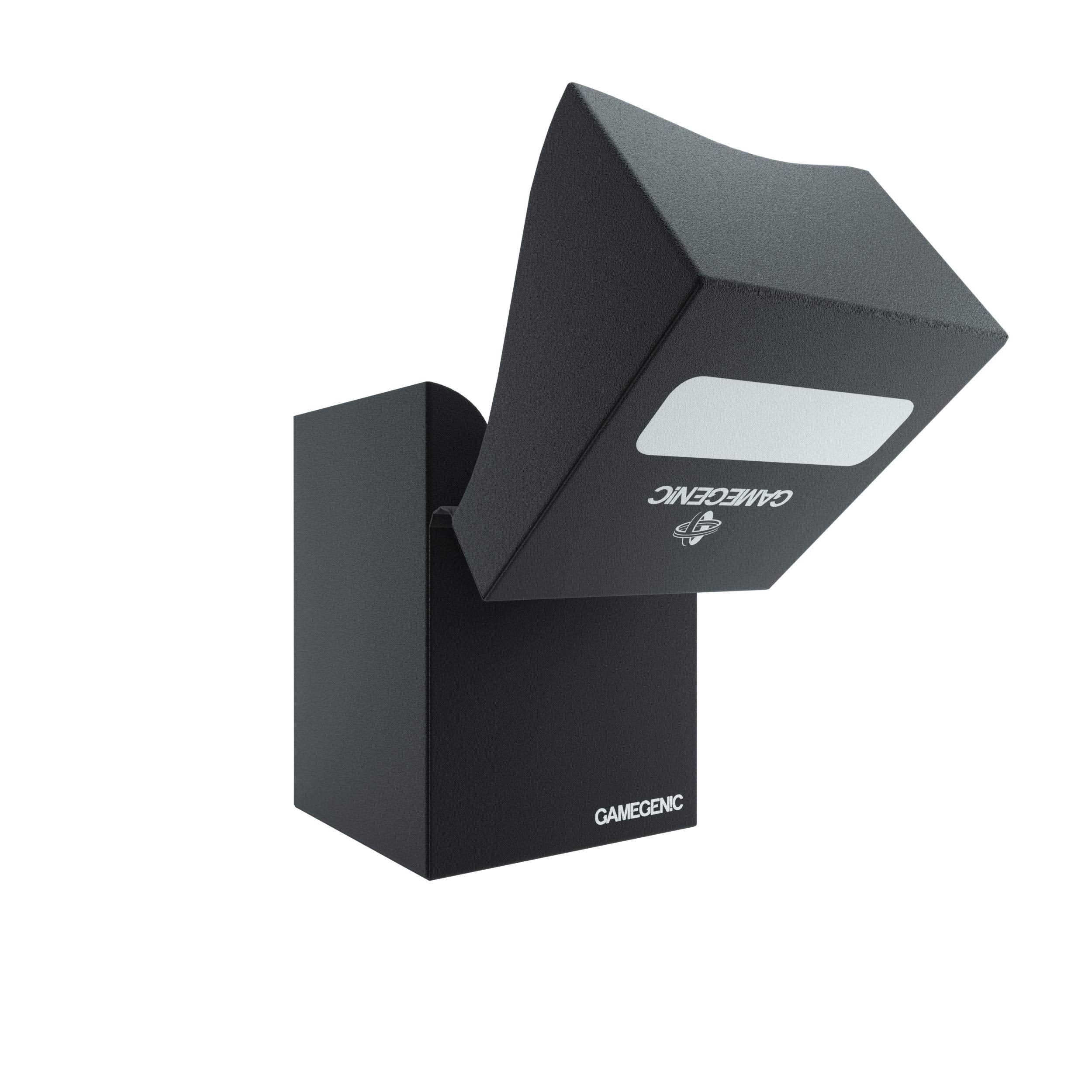 Gamegenic 100-Card Deck Holder - Durable Plastic Box | Self-Locking Lid | Black 2