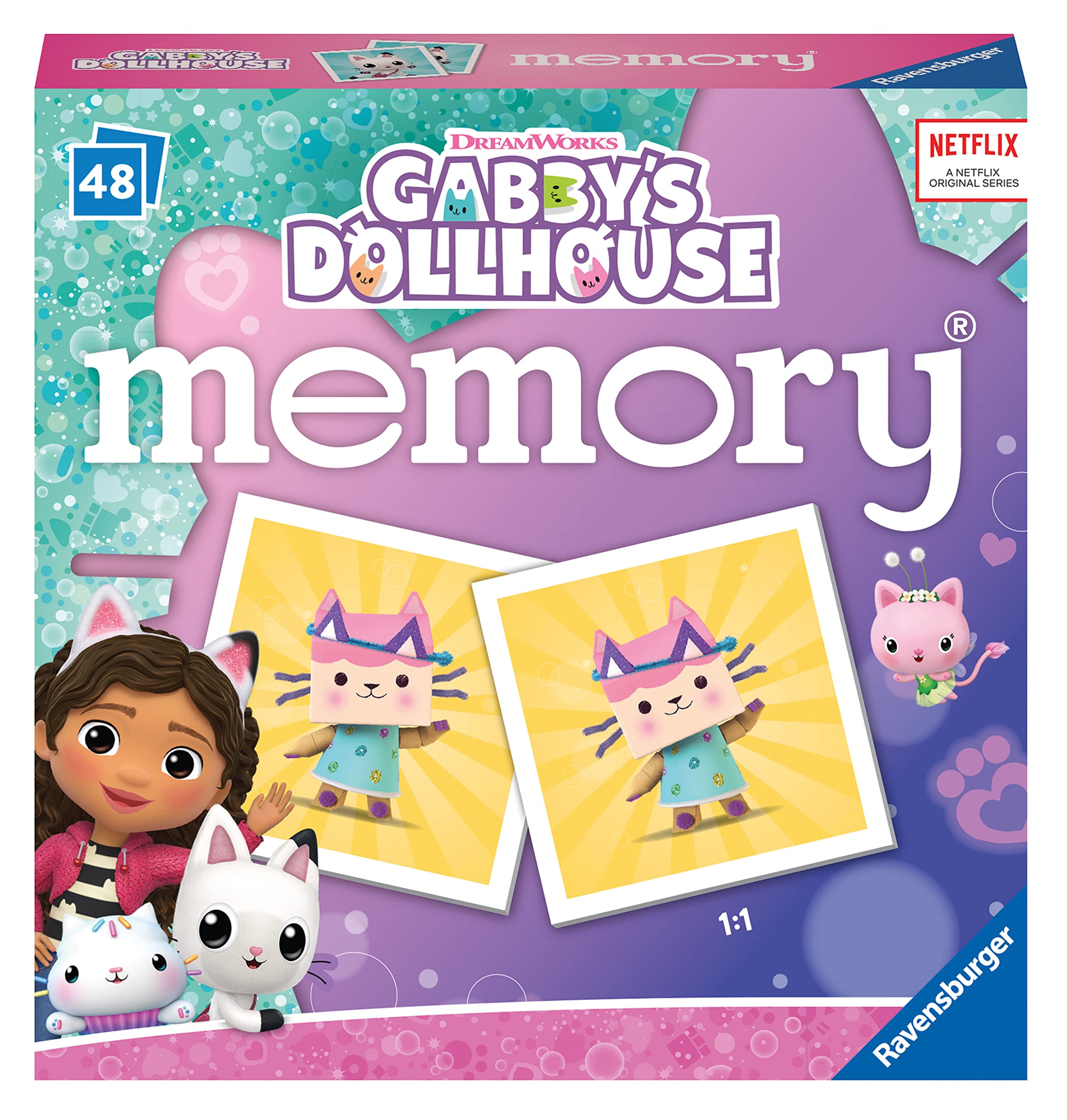 Ravensburger Gabby's Dollhouse Mini Memory Game - Matching Card Game for Kids 16