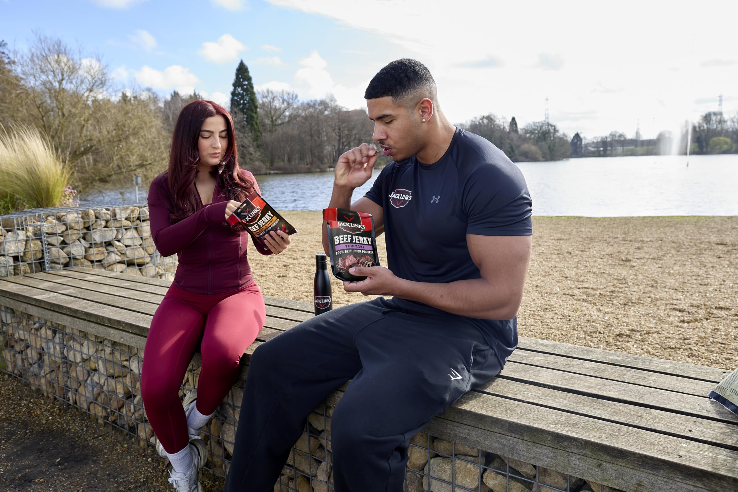 Jack Link's Beef Jerky, Teriyaki Flavour, Multipack of 12 x 25g Bags, High Protein Meat Snack, Made with Premium Beef 4