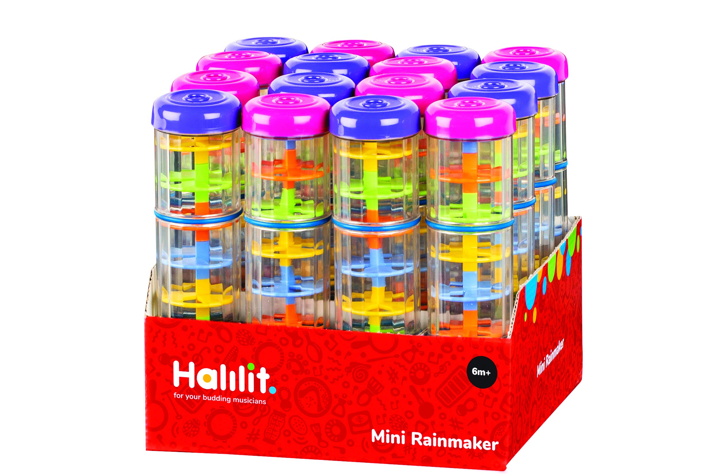 Halilit Mini Rainbomaker Musical Instrument - Rain Sound Toy for Babies 6 Months+ 6