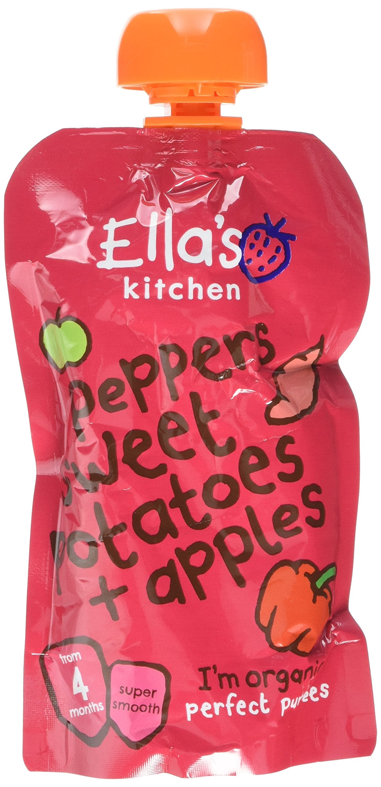 Ella's Kitchen Apples Sweet Potatoes + Peppers Organic Baby Food Pouch | 120g