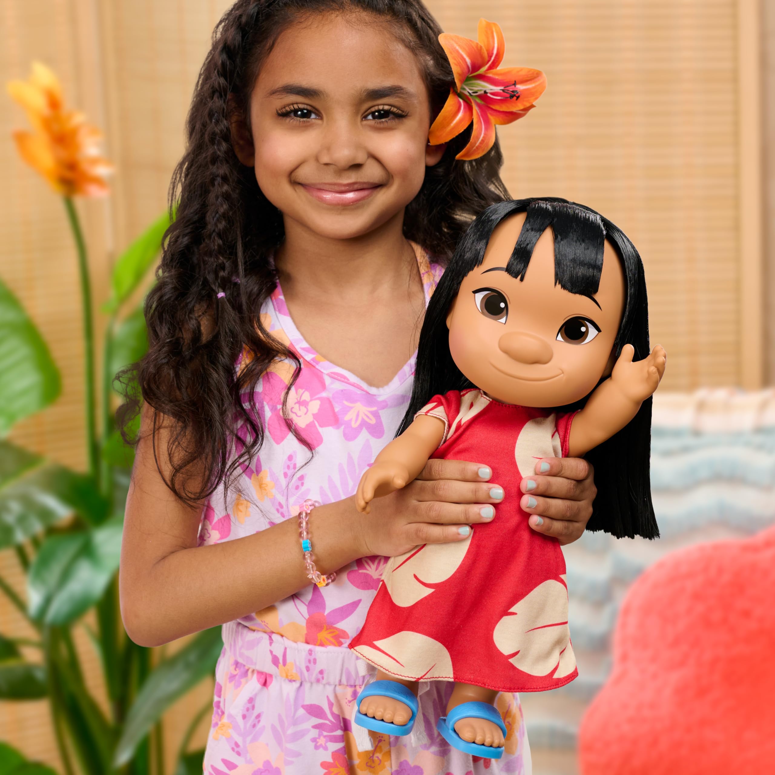 Disney Lilo & Stitch 14-inch Poseable Lilo Doll with 5-inch Stitch Figure - Just Play