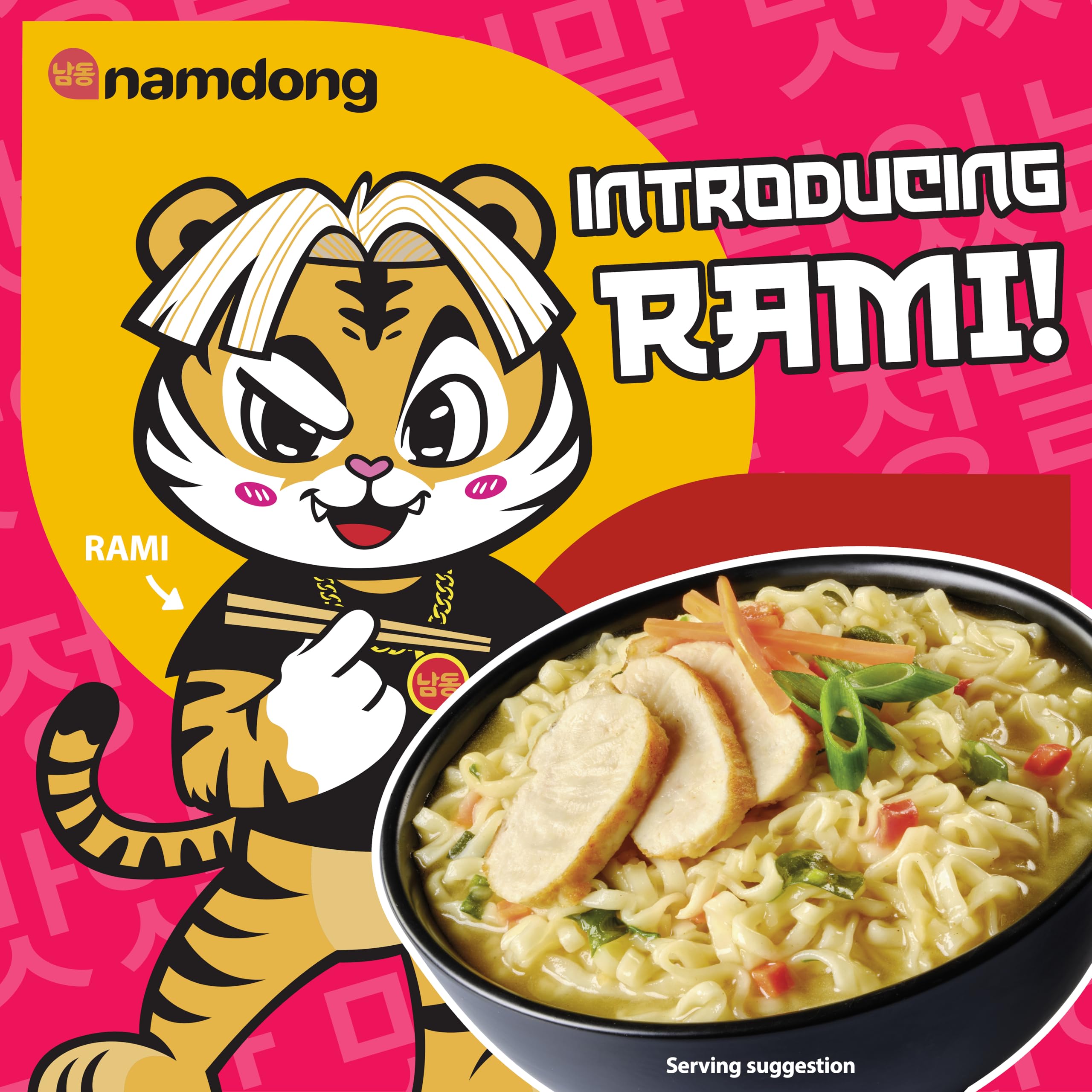Namdong Chicken Jjigae Noodle Pot - Korean-Style Instant Noodles with Spicy Chilli Sachet