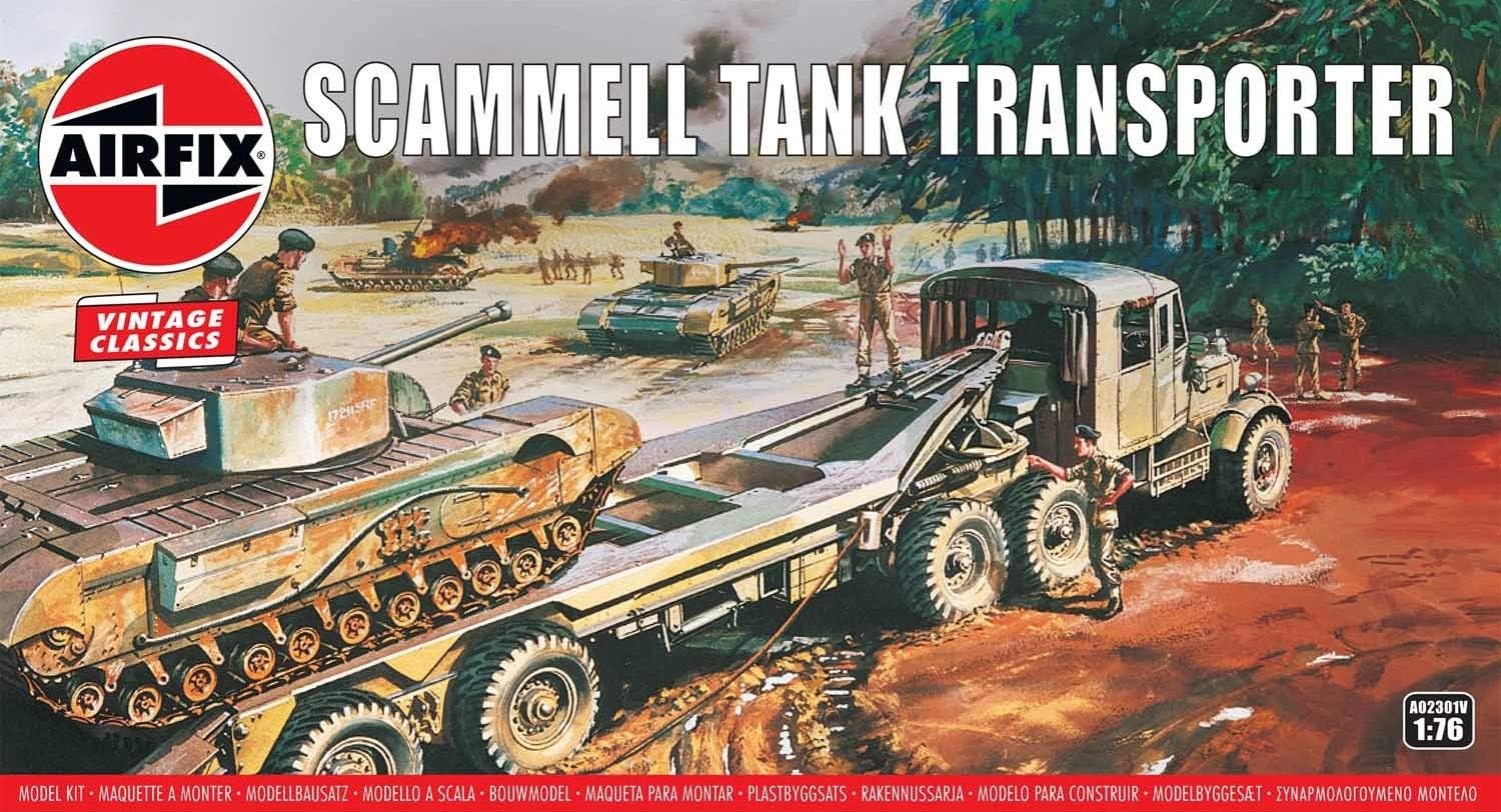 Airfix A02301V Scammel Tank Transporter - 1:76 Scale Model Kit for Ages 8+
