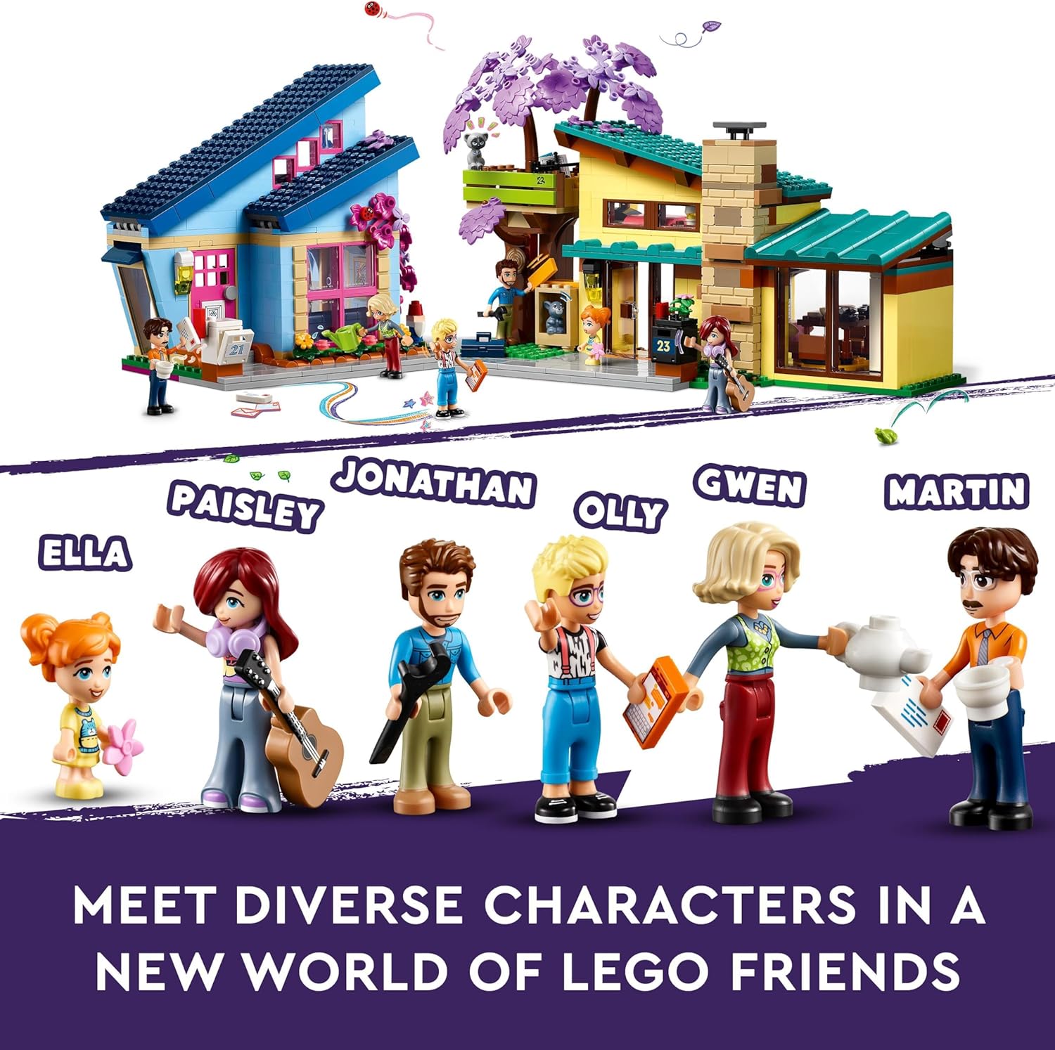 LEGO Friends Olly and Paisley's Family Houses Building Set 3