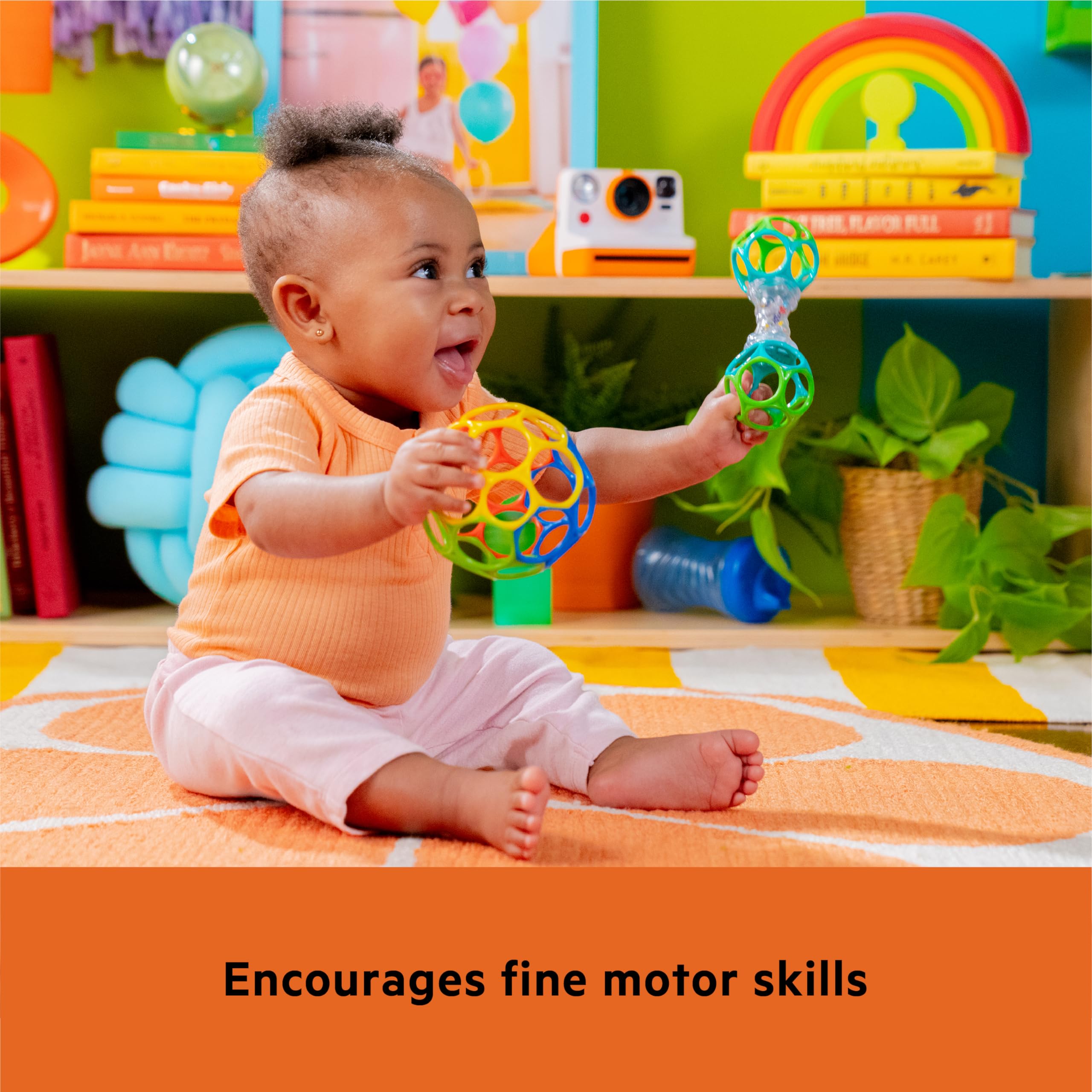 Bright Starts Easy-Grasp Oball Bundle Gift Set - Grasp The Day, Shaker & Classic Ball 3