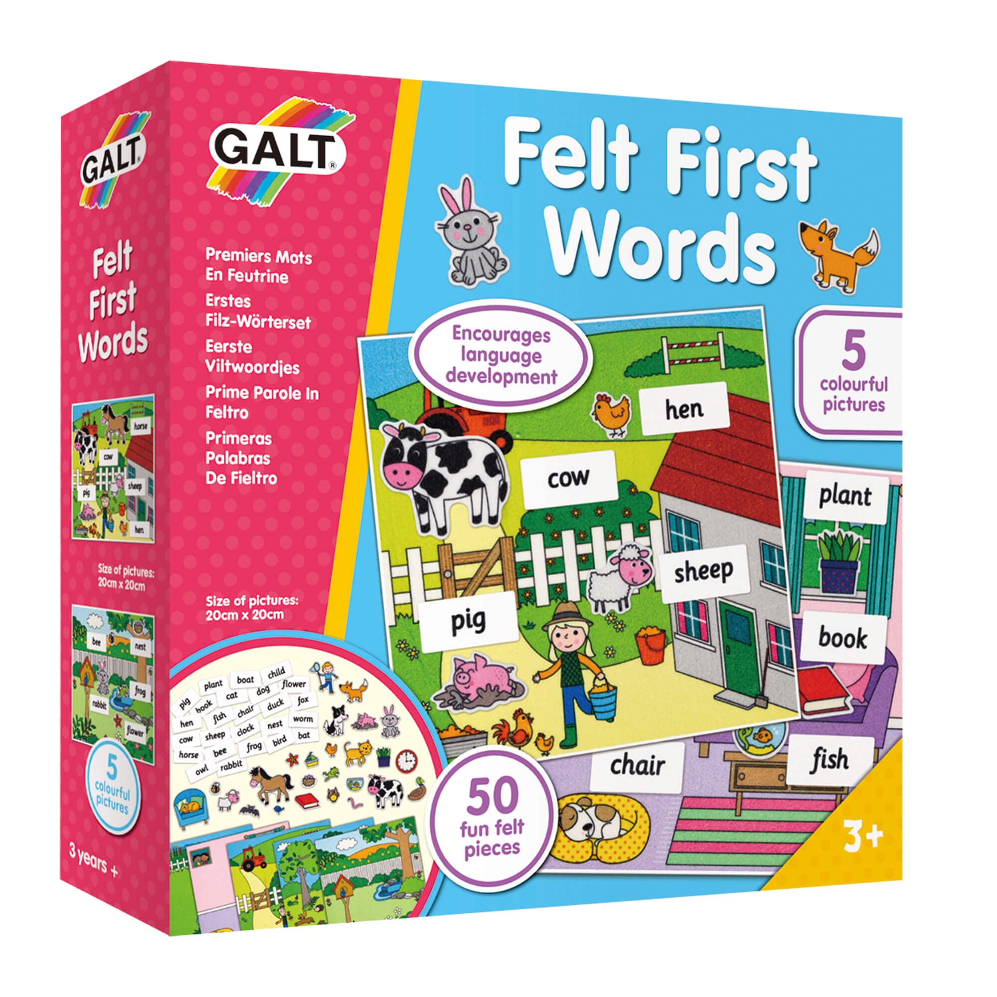Galt Felt First Words Playset - Educational Felt Activity for Toddlers 3 Years+ 4