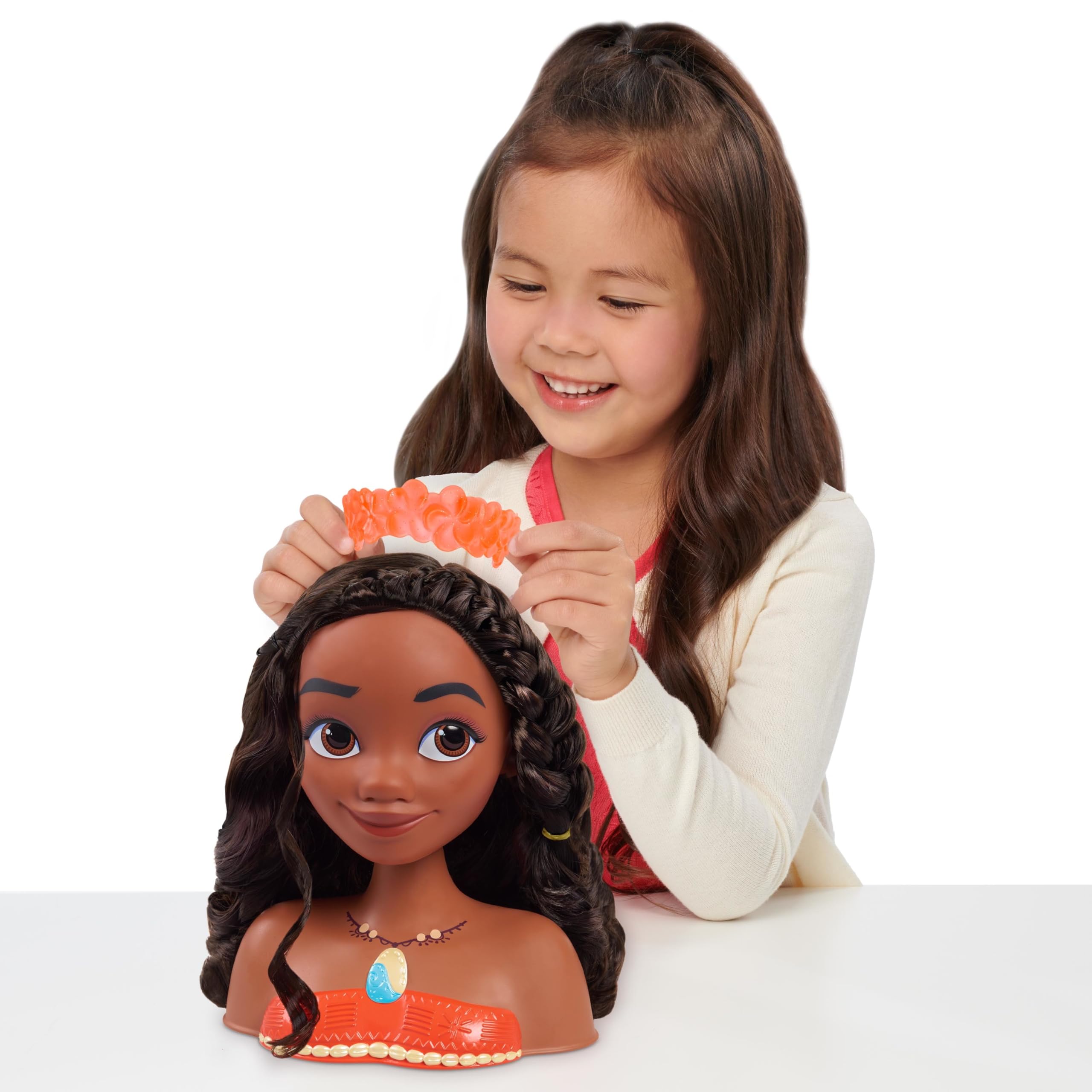Disney Princess Moana Styling Head with Flower Crown & Accessories 7