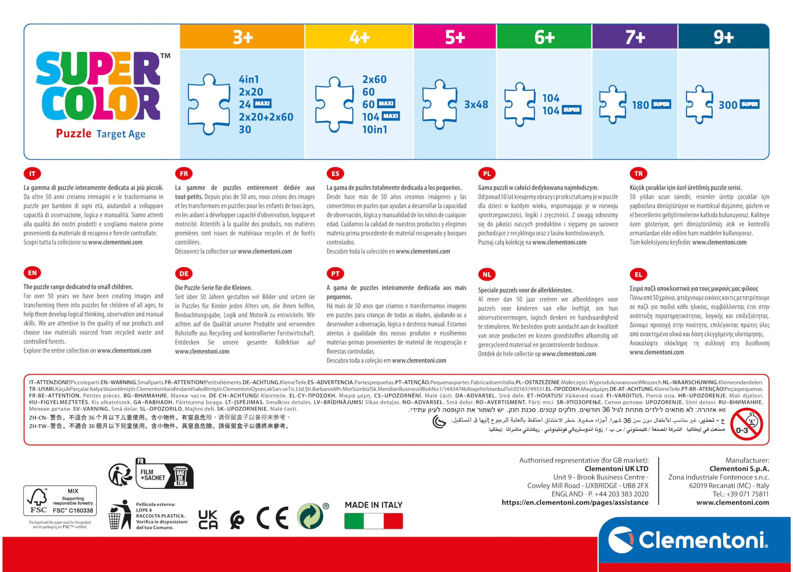 Clementoni Jigsaw Puzzle Space Mission 300 Pieces - Water Magic Puzzle for Kids