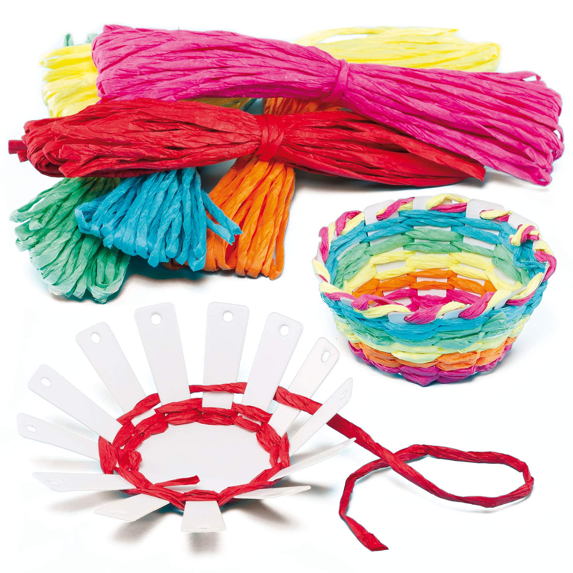 Baker Ross EF656 Basket Weaving Craft Kit - Creative Arts & Crafts Activity for Kids Ages 5+