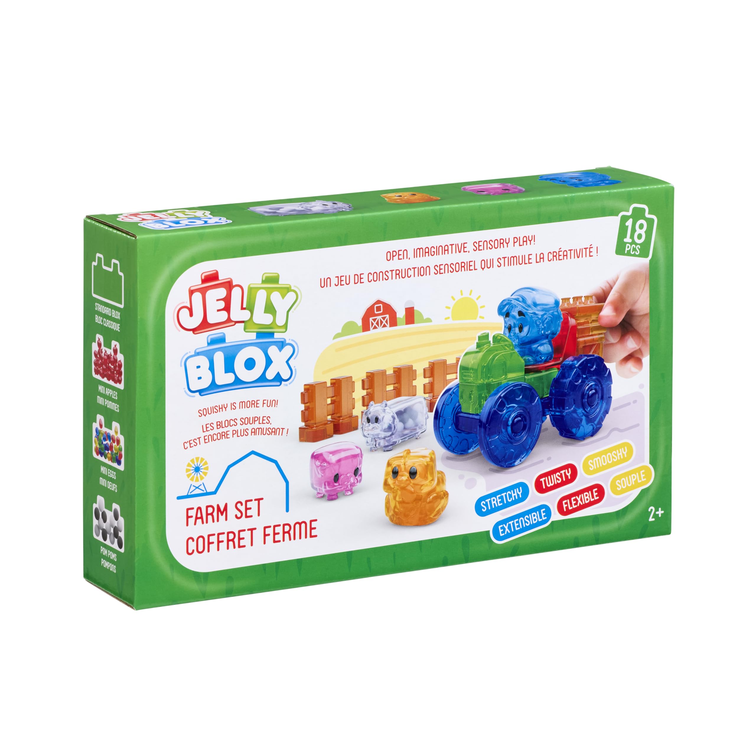 Jelly Blox Farm Set - Squishy Building Blocks for Toddlers 2+ 6