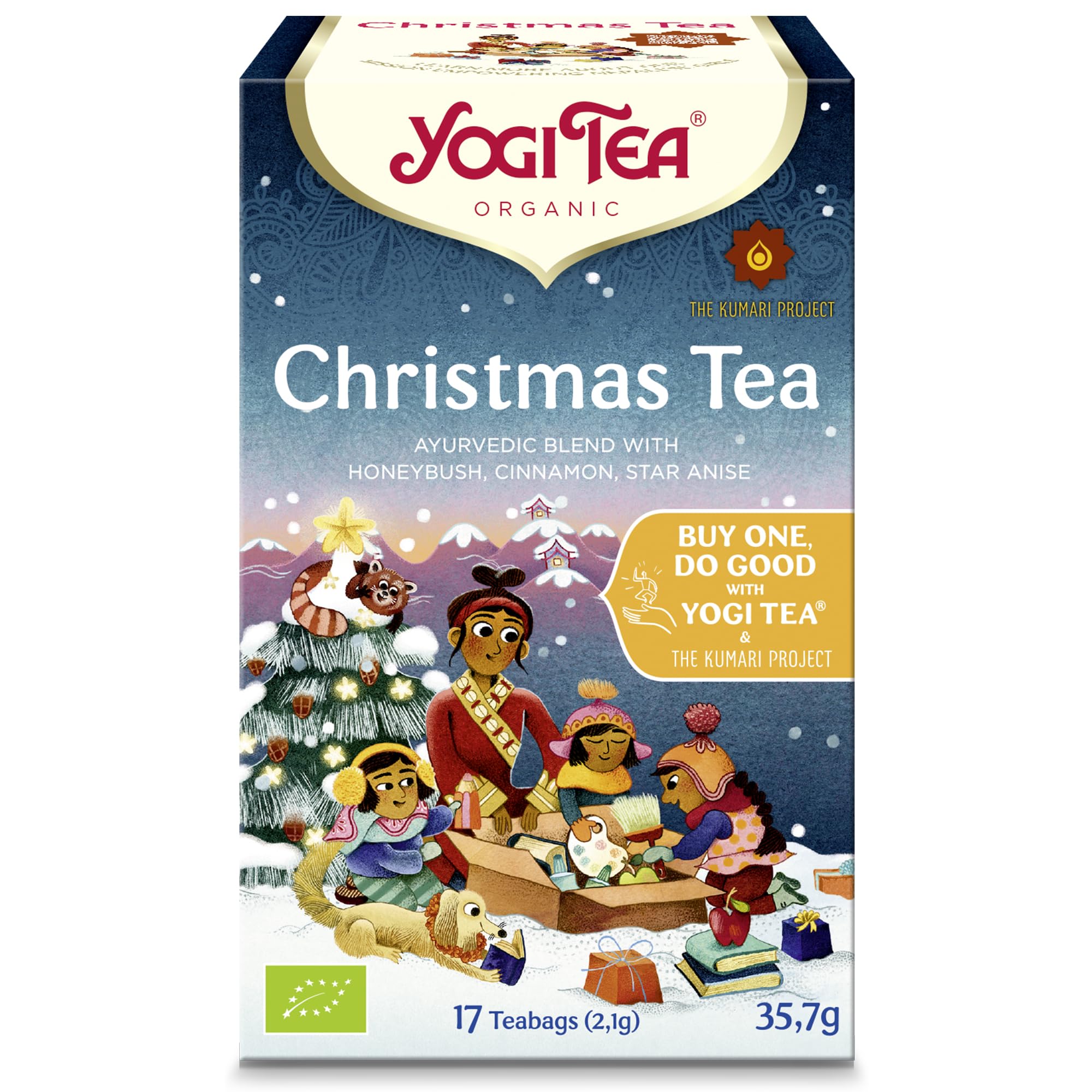 YOGI TEA - Christmas Organic Herbal Tea, Caffeine-Free Blend with Honeybush, Cinnamon & Star Anise