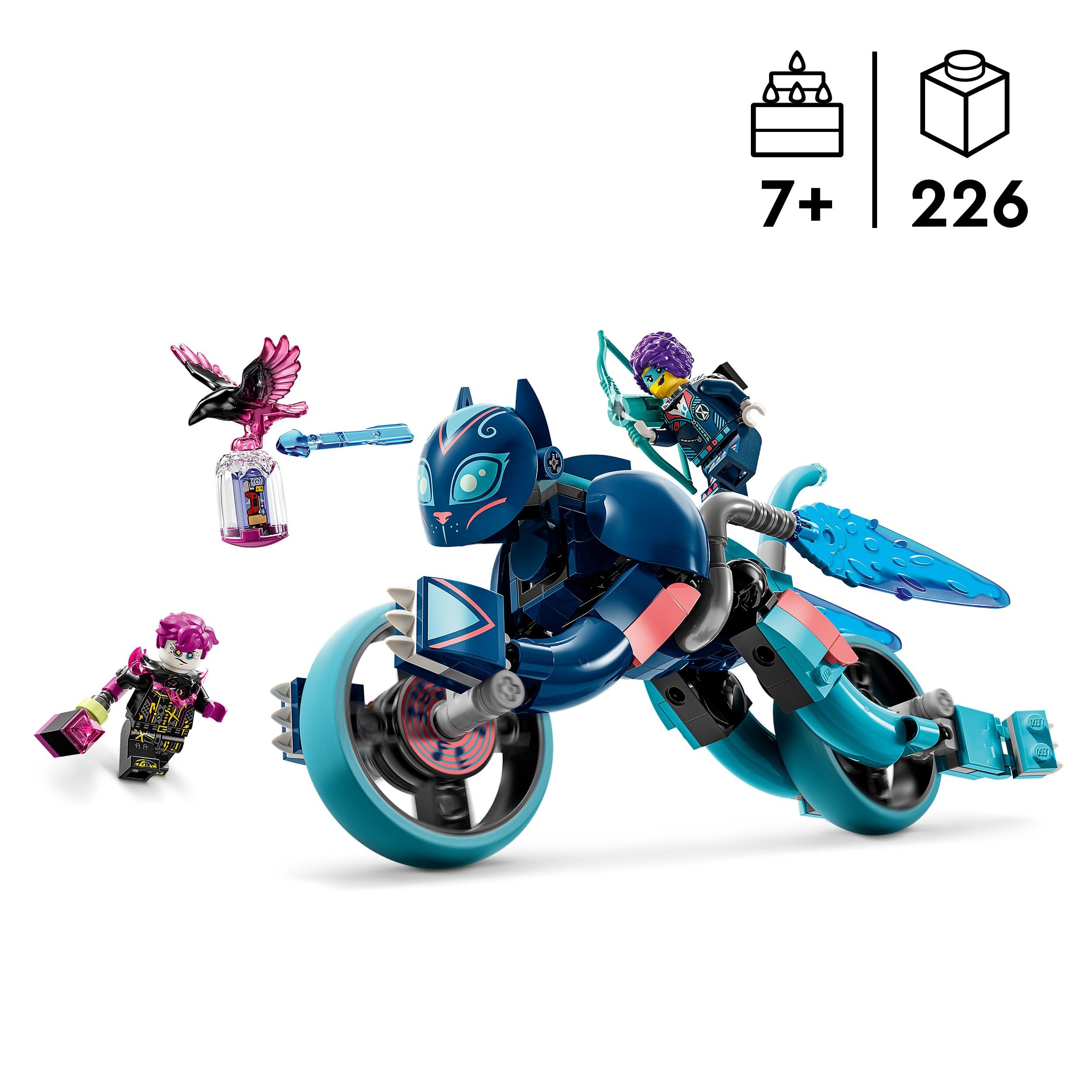 LEGO DREAMZzz Zoey’s Cat Motorcycle Set - Rebuildable Catbike Toy for Kids 7+ 10