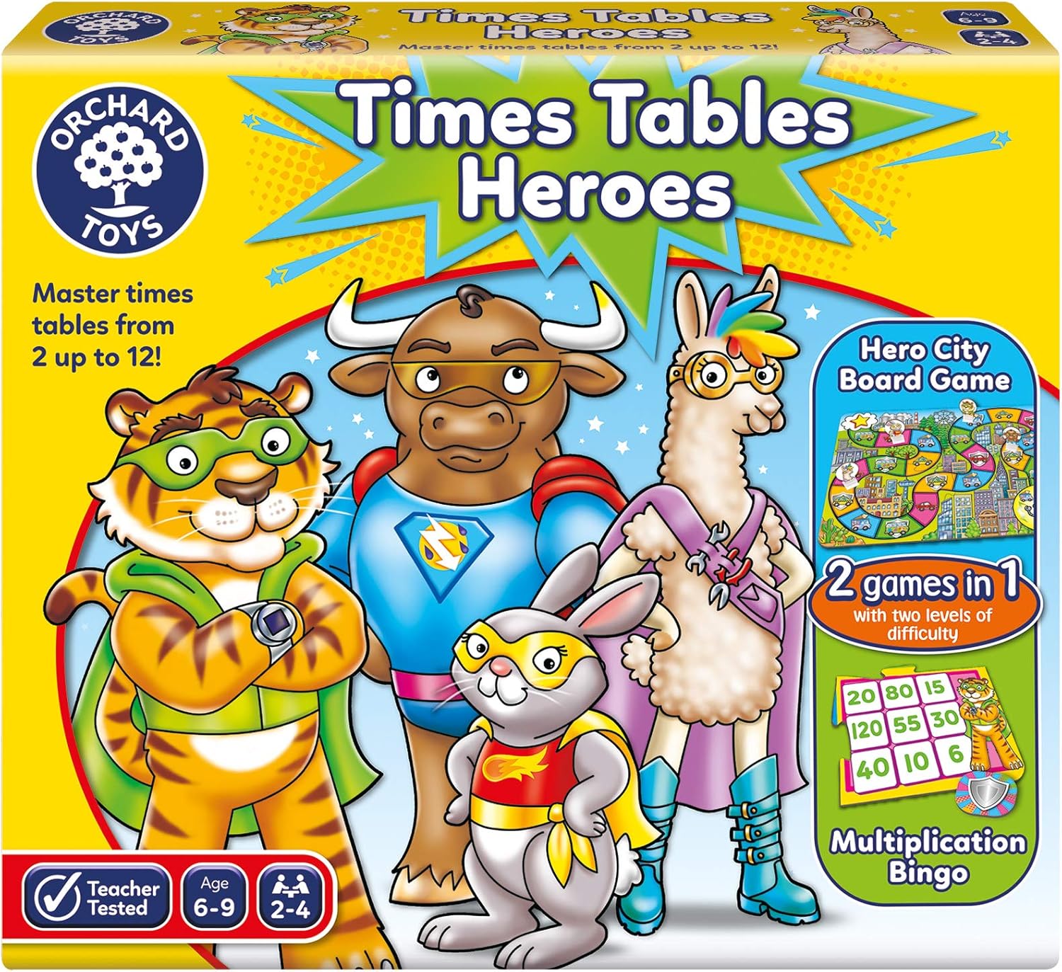 Orchard Toys Times Tables Heroes Maths Game