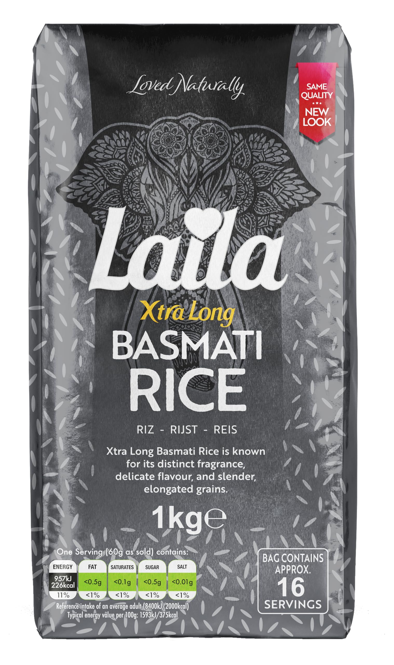 Laila Xtra Long Basmati Rice (1kg)