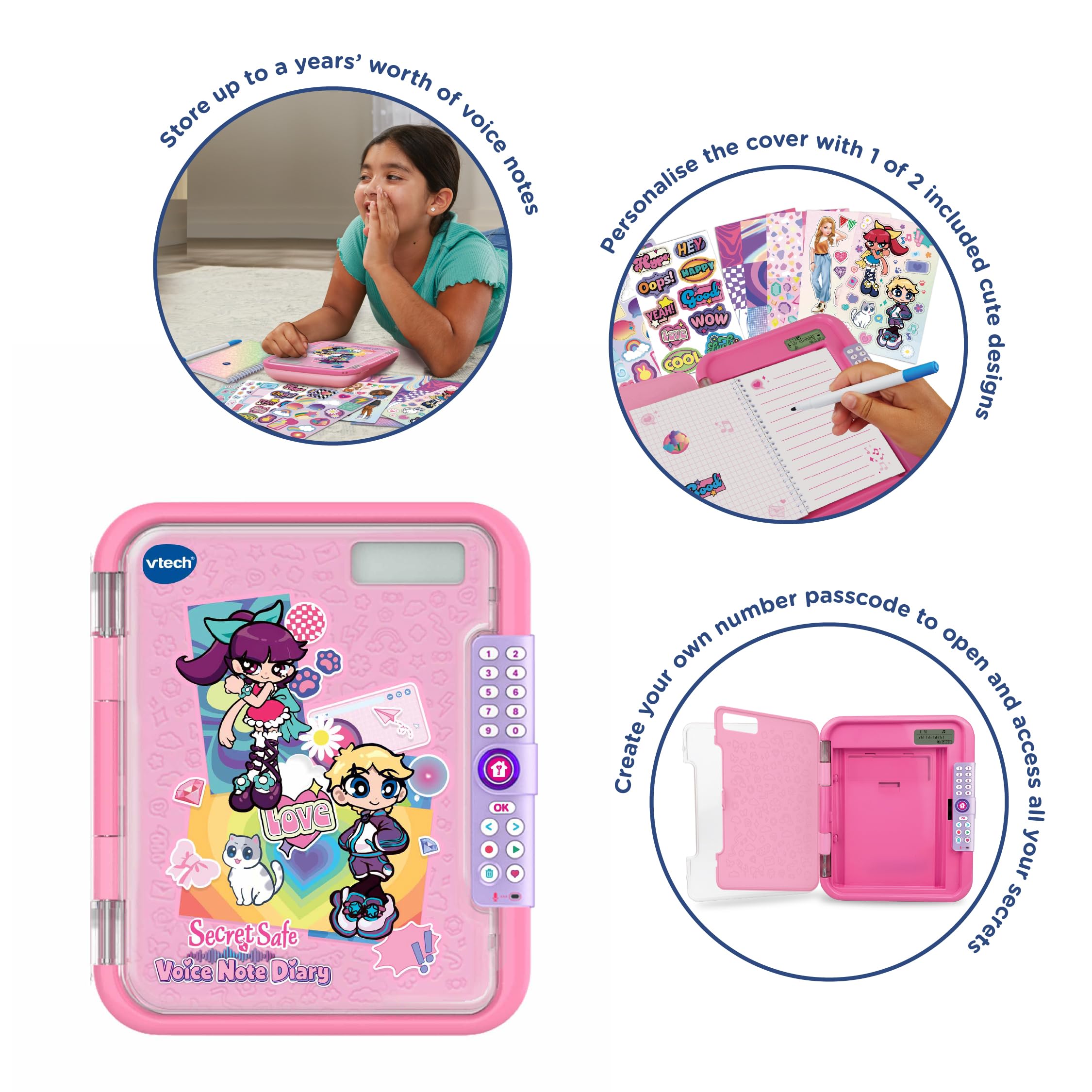 VTech Secret Safe Voice Note Diary - Interactive Voice Recording Diary with Password Protection 5