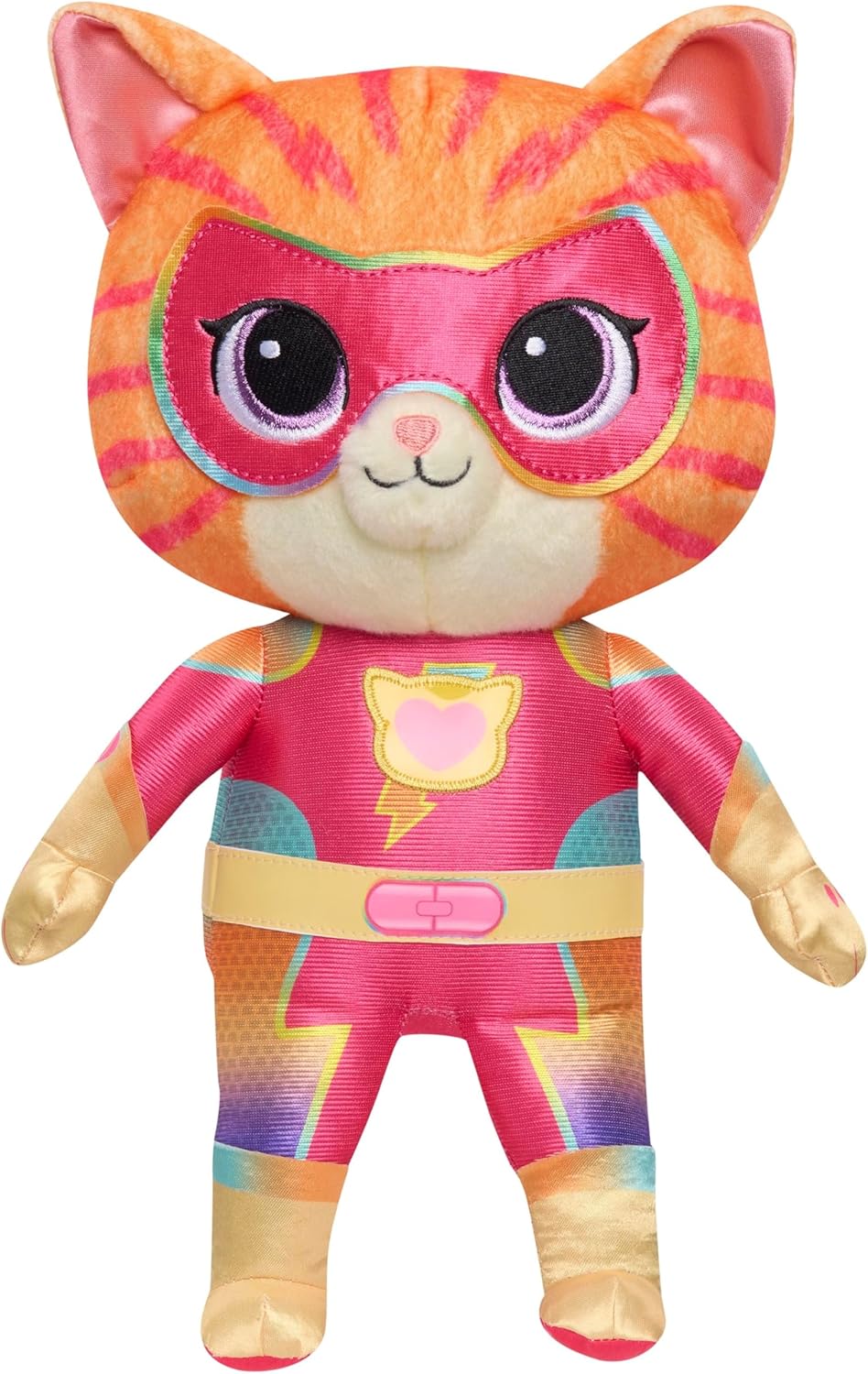 Disney Junior SuperKitties Su-Purr Charged Ginny Plush - Interactive Light-Up Toy with Sounds, 3+ Years