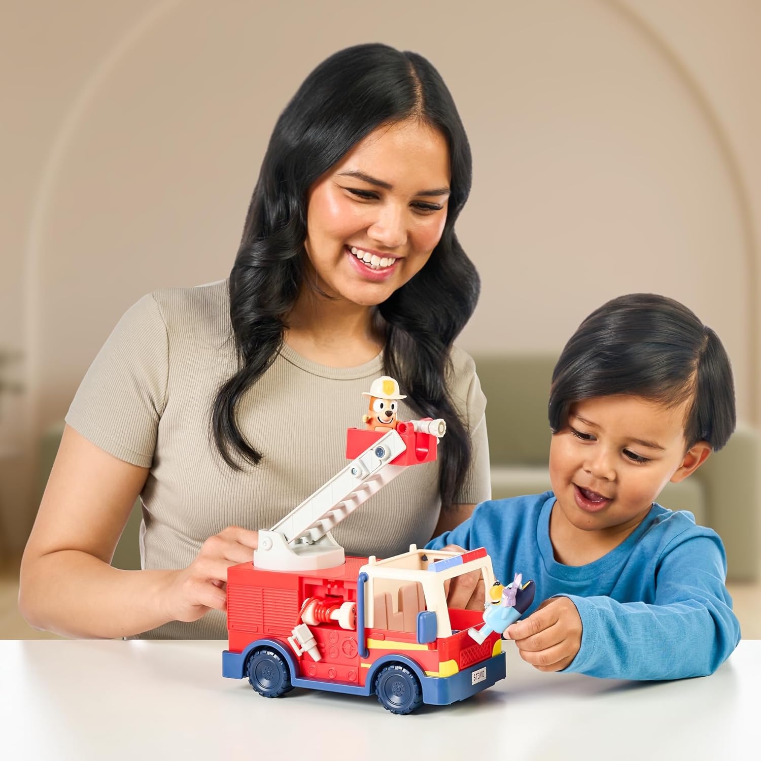 Bluey Firetruck Playset - Includes Firefighter Bingo & Bob Bilby, Ages 3+ 9