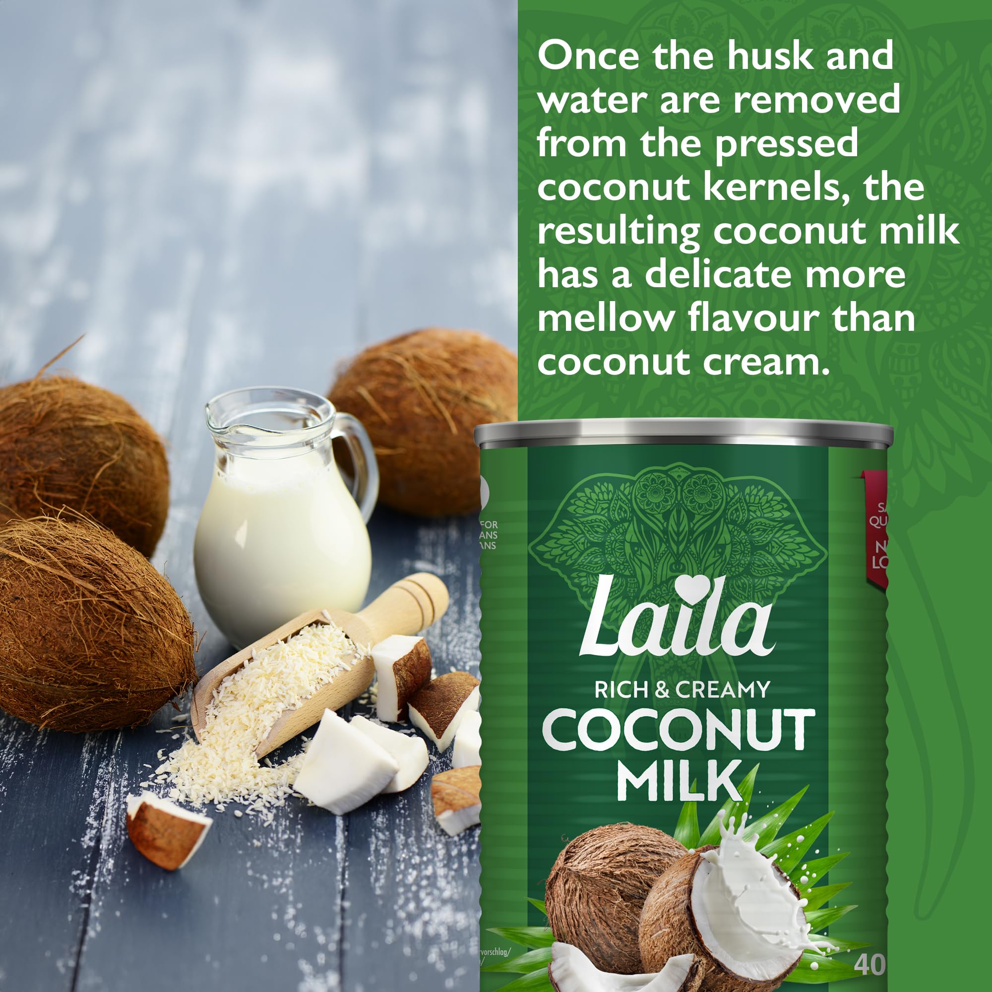 LAILA Rich & Creamy Coconut Milk - 400ml Can 4