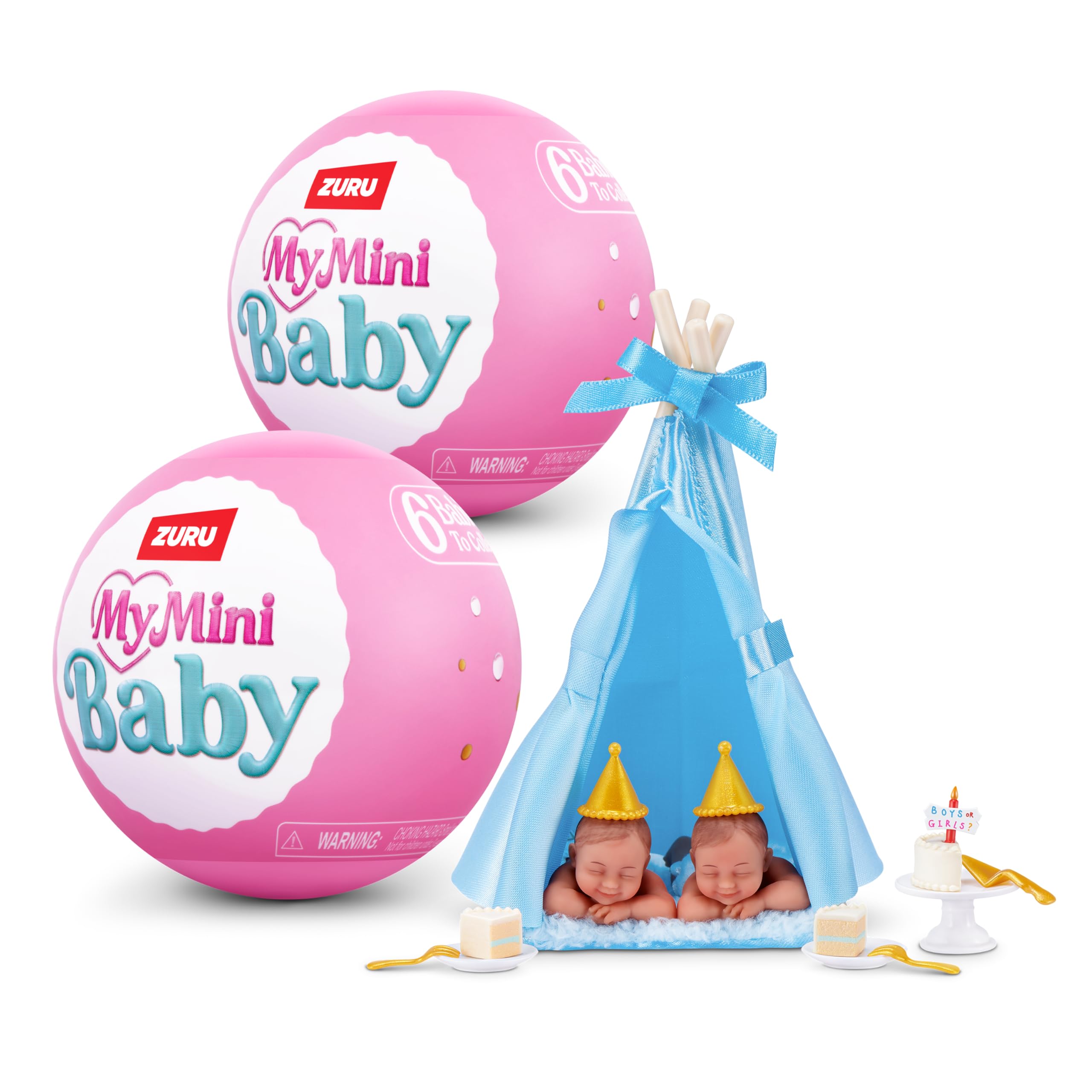 ZURU MY MINI Birthday Series 1 Mystery Capsule Playset - 2 Pack | Collectible Dolls 1