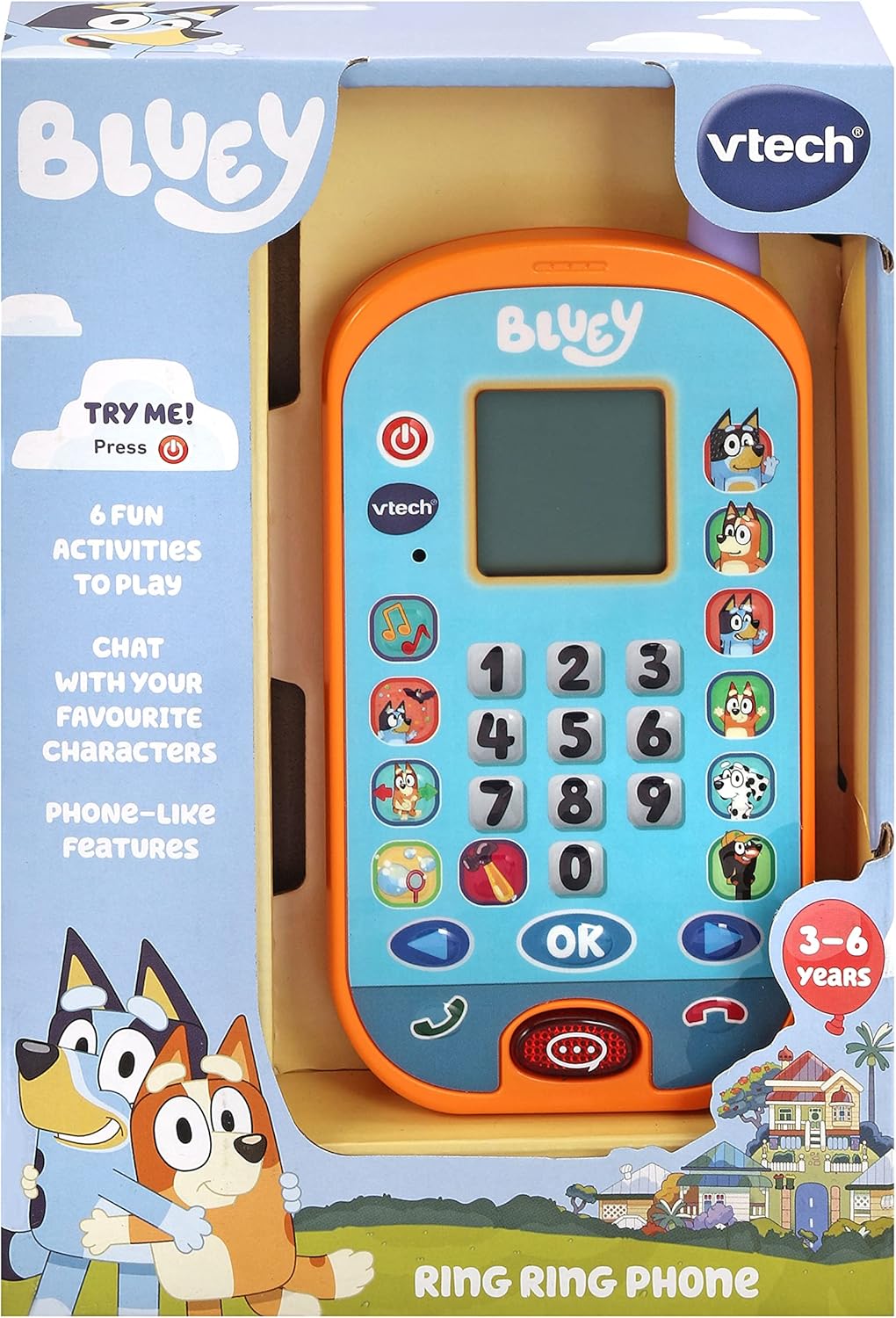 VTech Bluey Ring Ring Learning Phone - Interactive Voice-Activated Toy for Ages 3-6 4