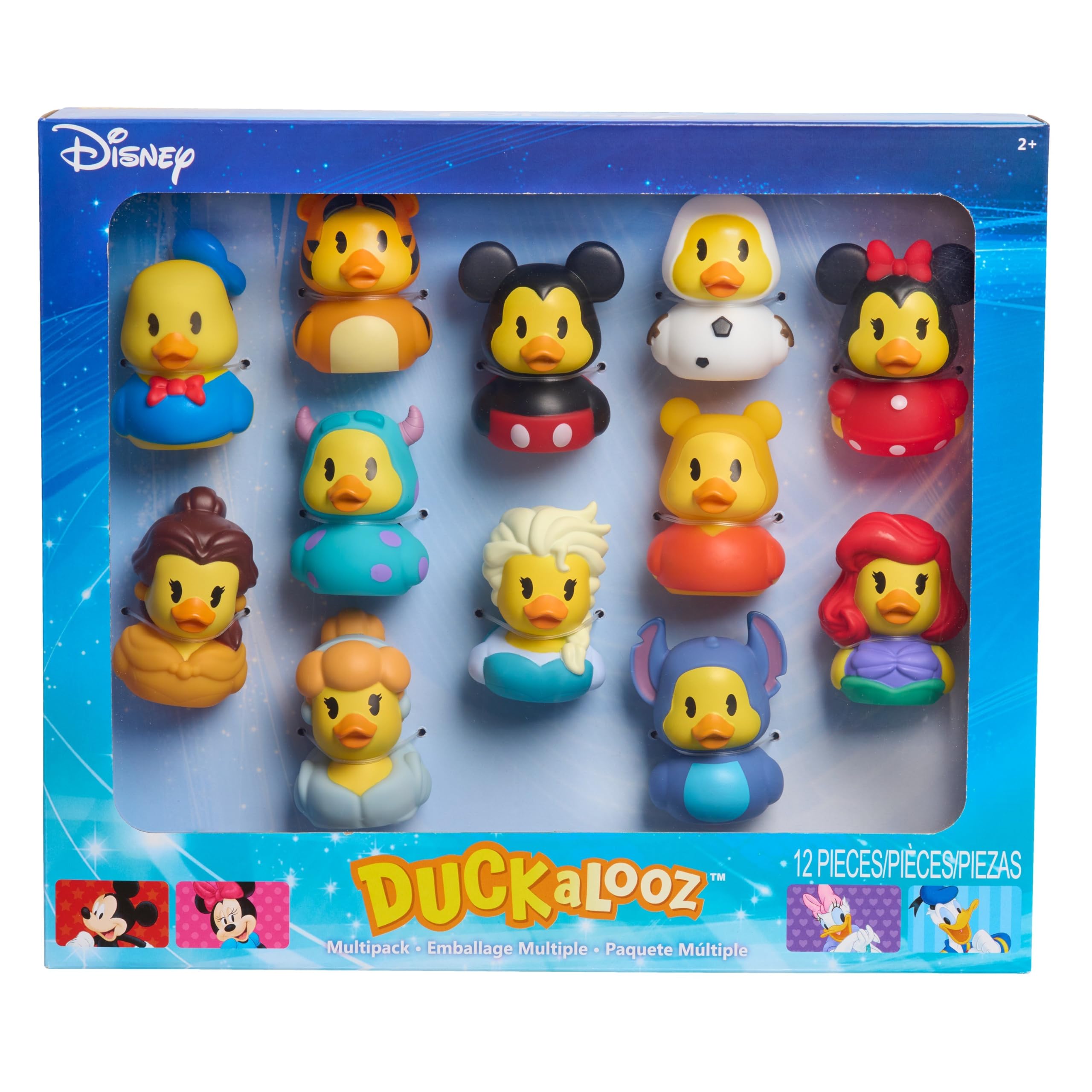 Just Play Disney Duckalooz 12-Pack Novelty Toy Figures | 2.75-Inch Plastic Ducks | Ages 2+