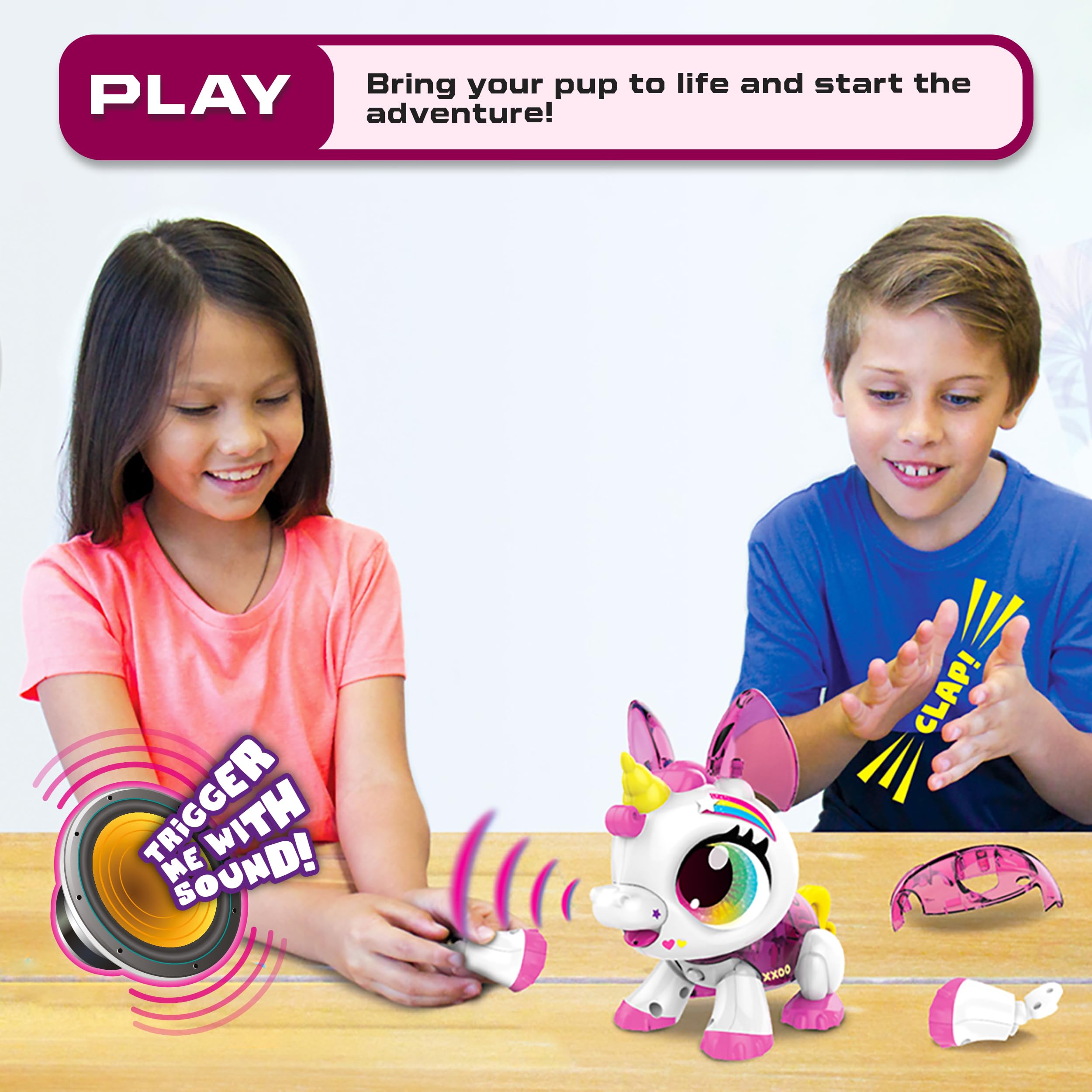 Build-a-Bot: Unicorn - Build Your Own Interactive Pet Robot | 20+ Piece STEM Kit for Kids Ages 4+ 10