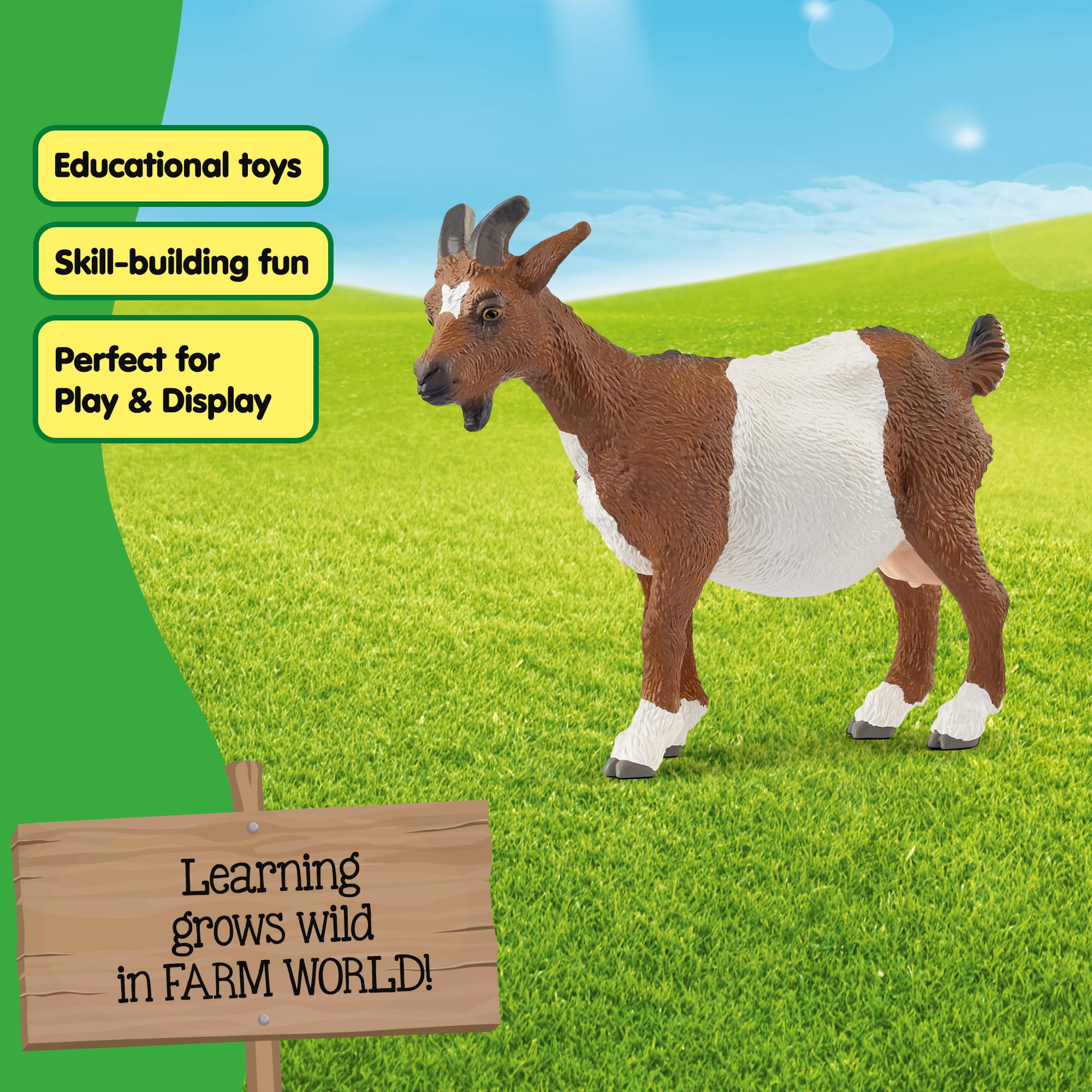 Schleich 14887 Goat - Realistic Farm World Figurine for Imaginative Play, 8 x 8 x 7 cm 4