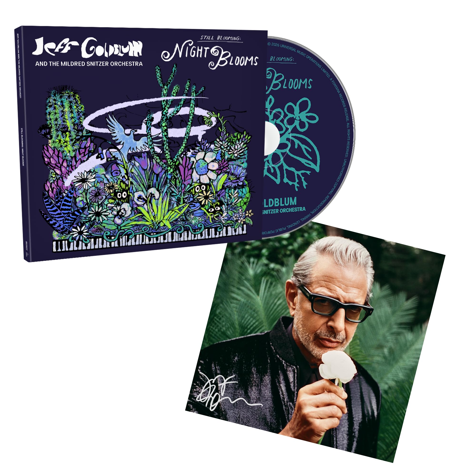 Jeff Goldblum & The Mildred Snitzer Orchestra - Night Blooms [Retail Exclusive Signed CD] 1