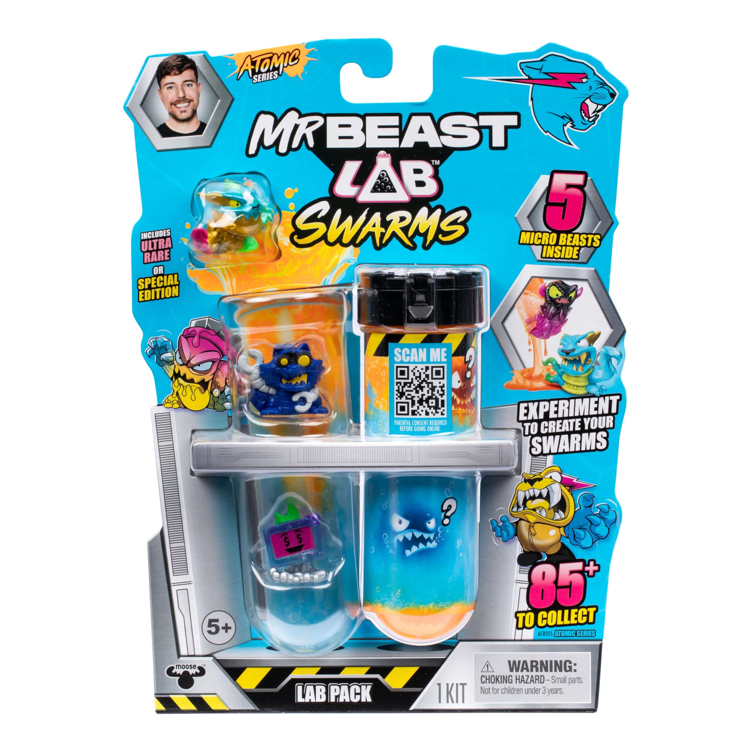 MRBEAST LAB Swarms Atomic Series Lab Pack - Collectible Micro Beasts Playset