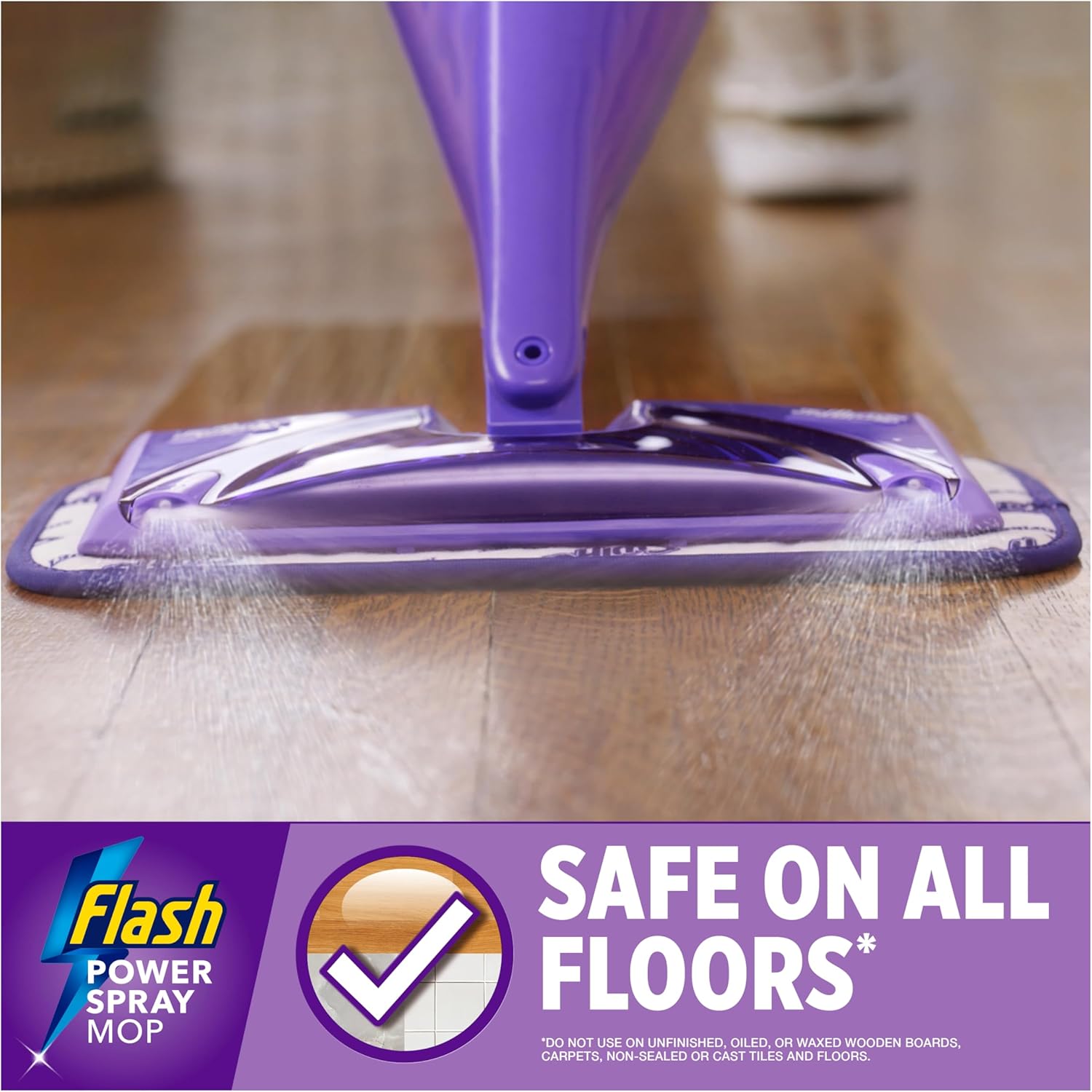 Flash Powermop Floor Cleaner Starter Kit - Spray Mop with Washable Microfiber Pad